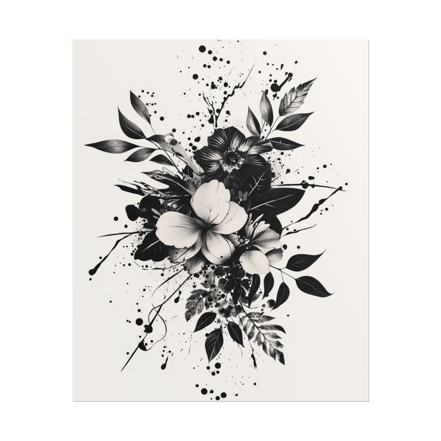 Ink Bloom - Abstract Floral Art Print