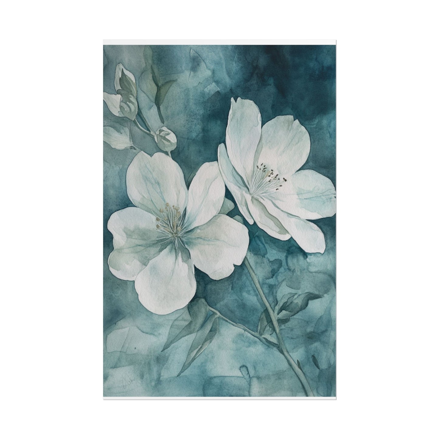 Tranquil Blossom - Abstract Floral Watercolour Art