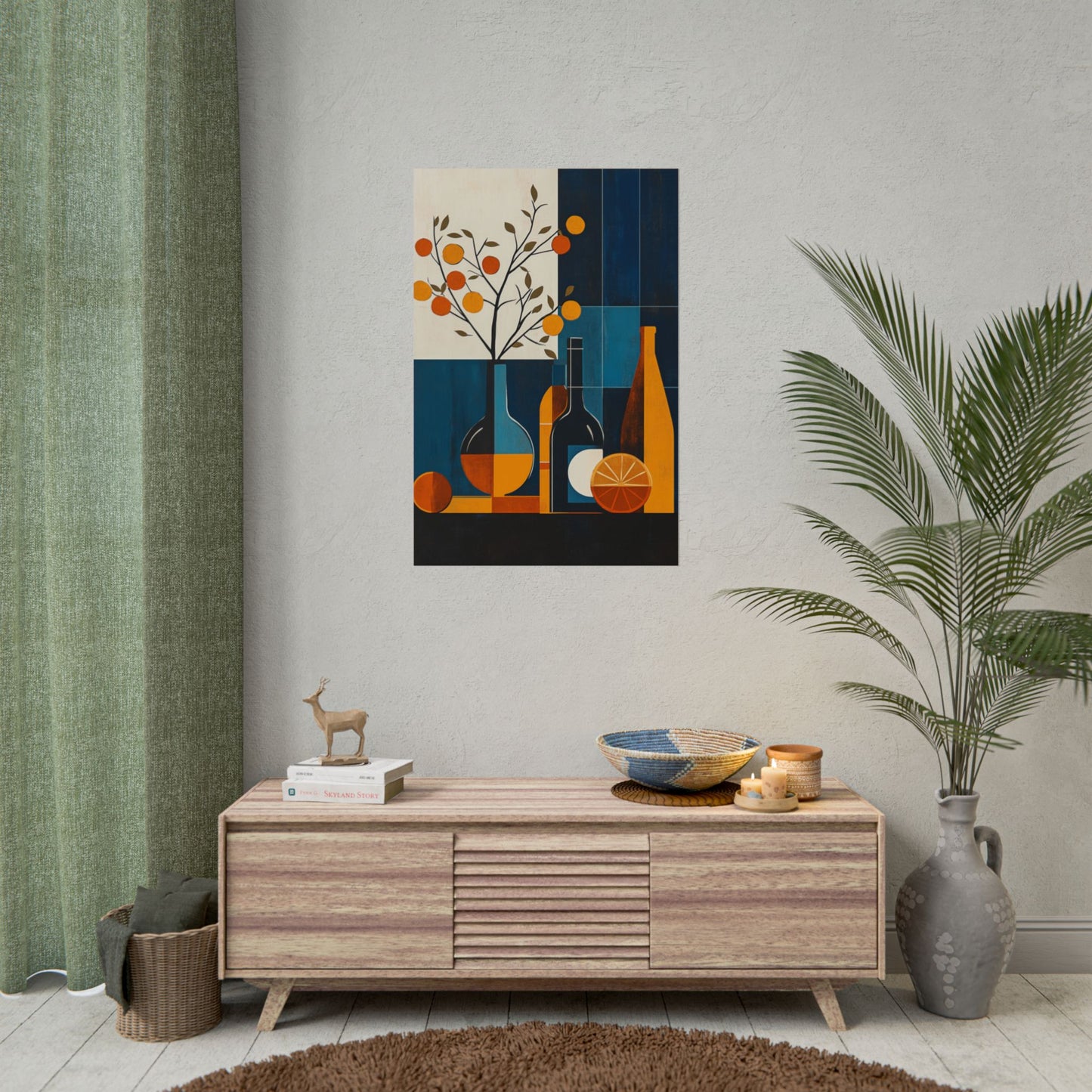 Mid-Century Modern Still Life - Abstract Geometric Art Print