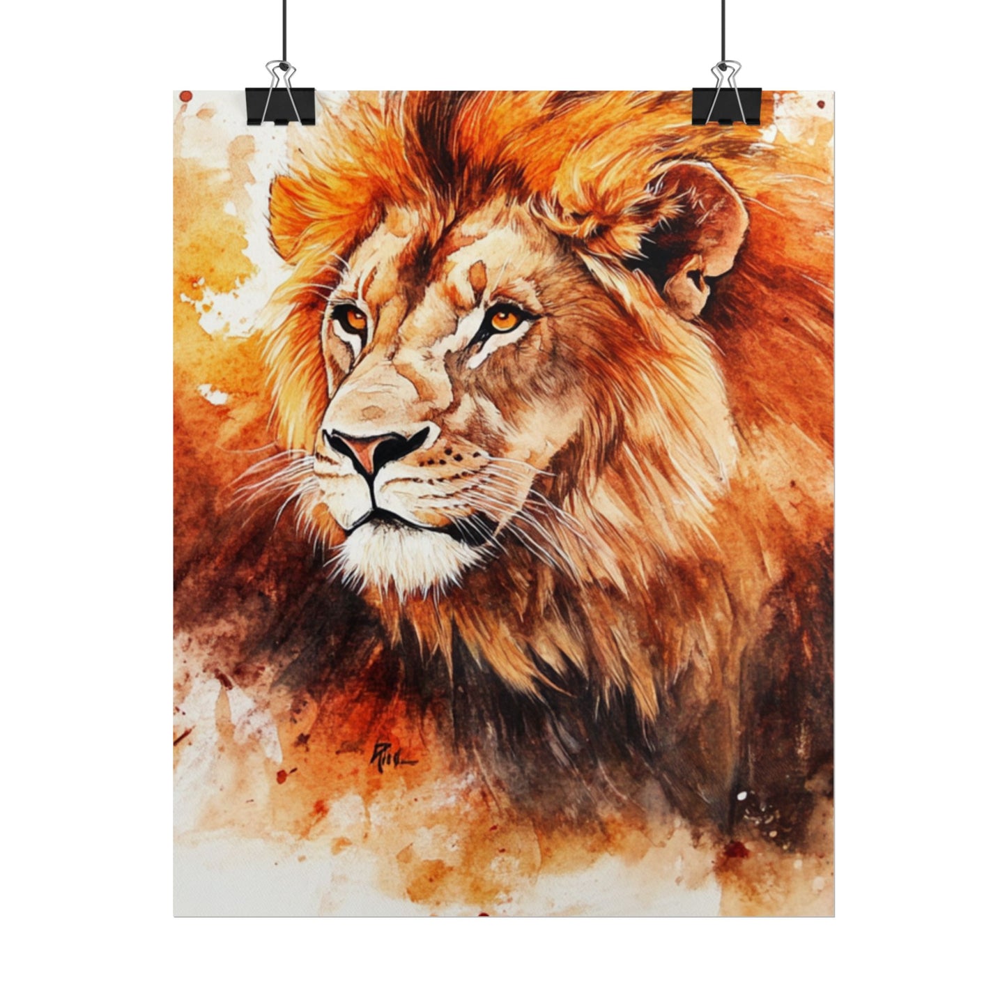 Fierce Elegance - Abstract Lion Art Print