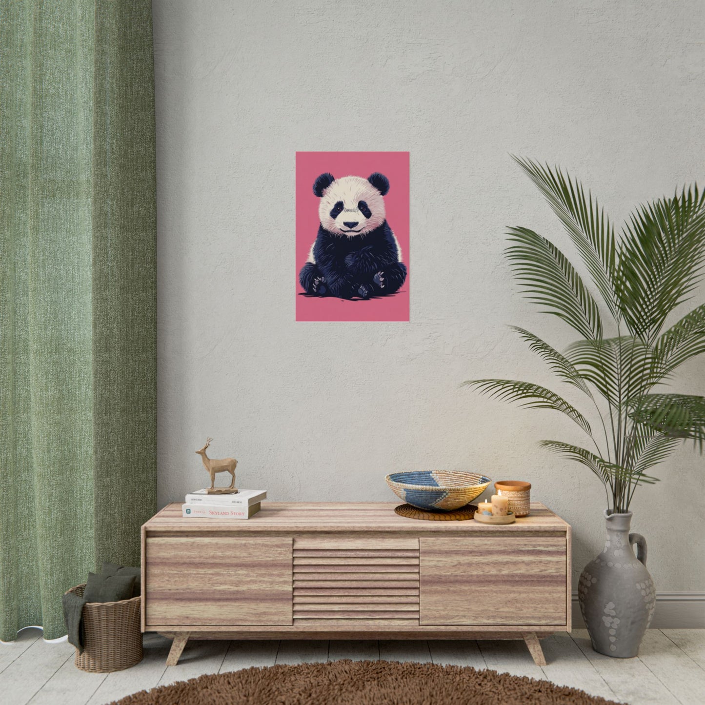 Adorable Panda Bliss - Abstract Art Print