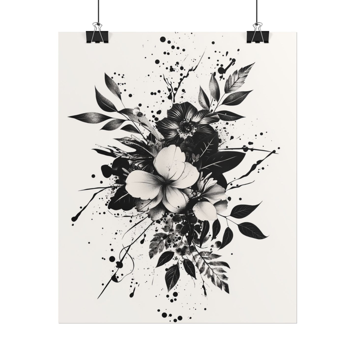 Ink Bloom - Abstract Floral Art Print