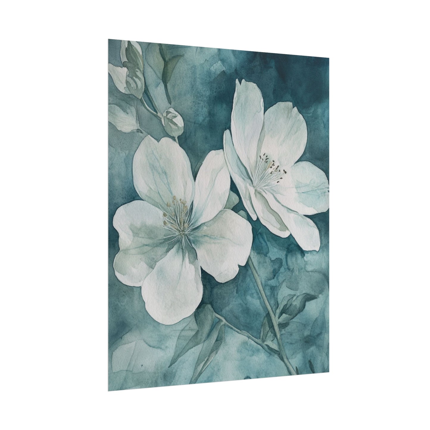 Tranquil Blossom - Abstract Floral Watercolour Art