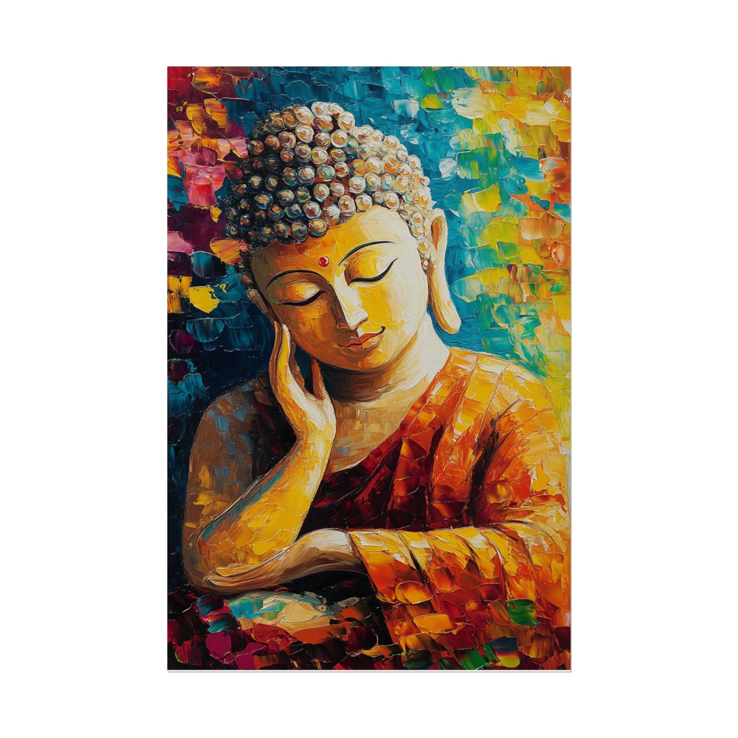 Meditative Buddha - Abstract Expressionism Art Print