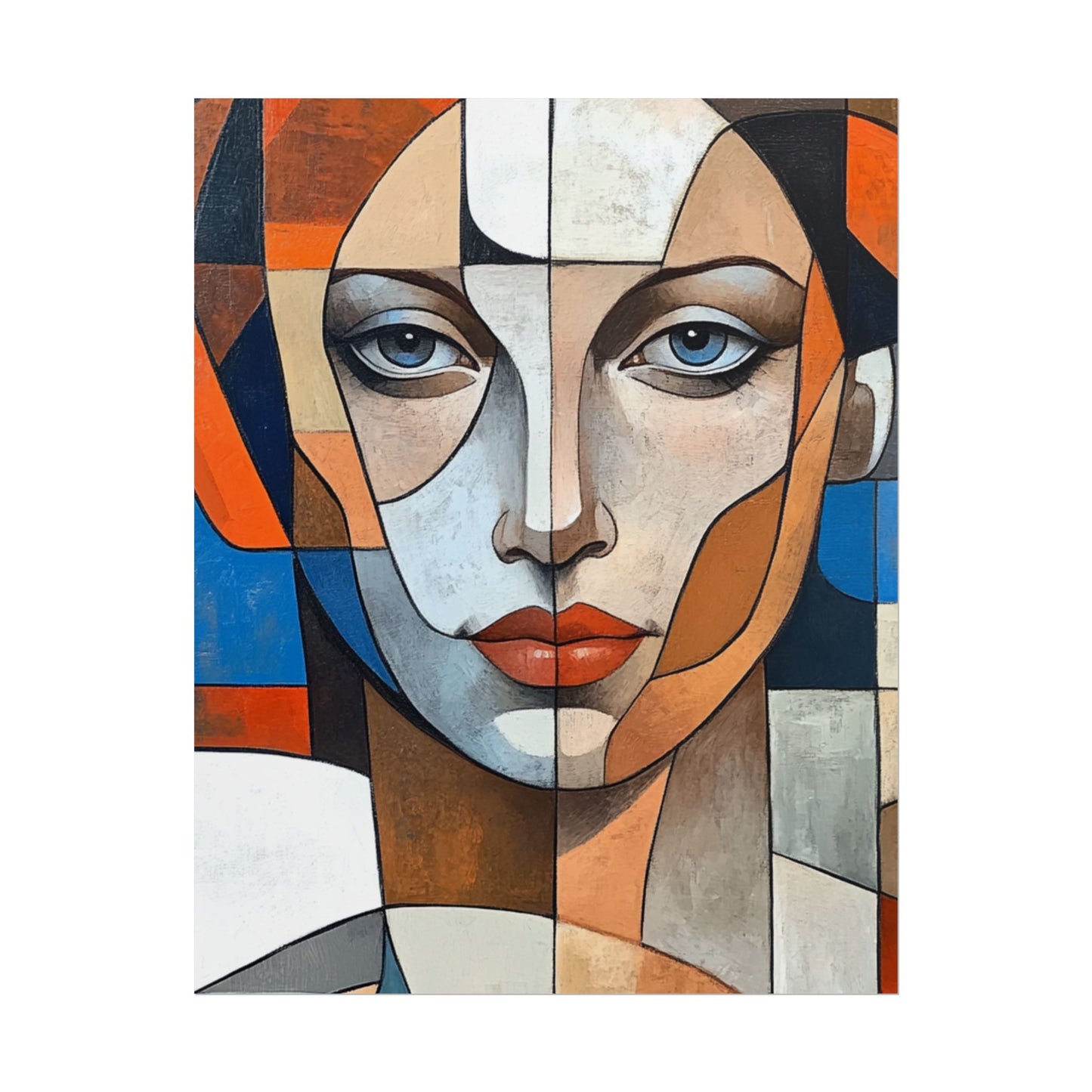 Symmetry in Colours - Abstract Portrait Art Print