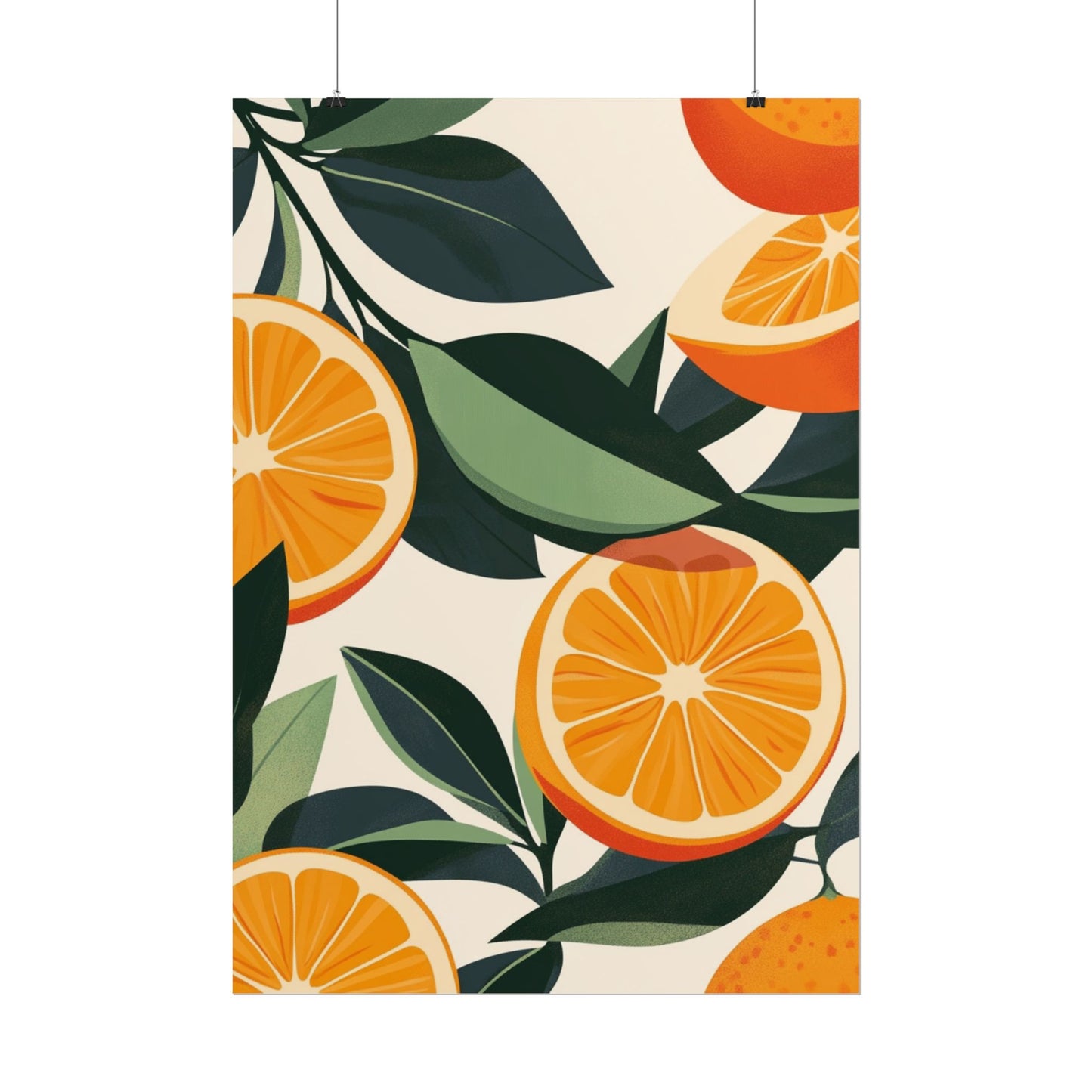 Citrus Fresh - Abstract Orange Art Print