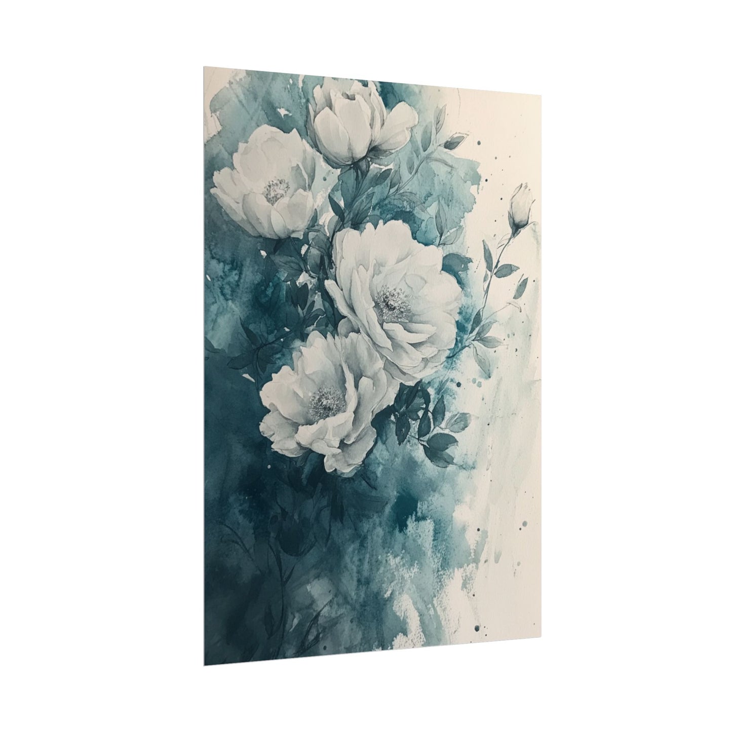 Serenity in Bloom - Abstract Floral Watercolour Art