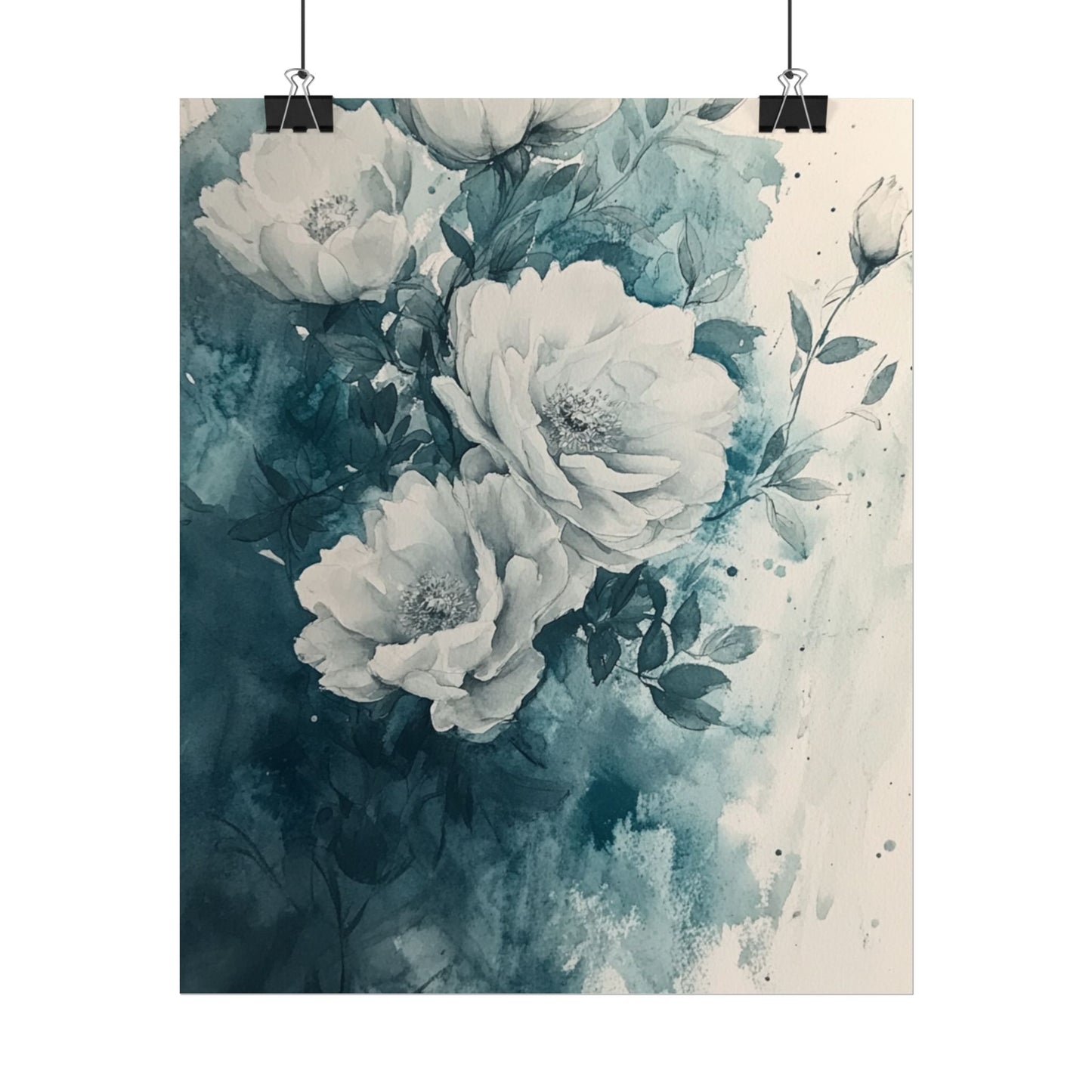 Serenity in Bloom - Abstract Floral Watercolour Art