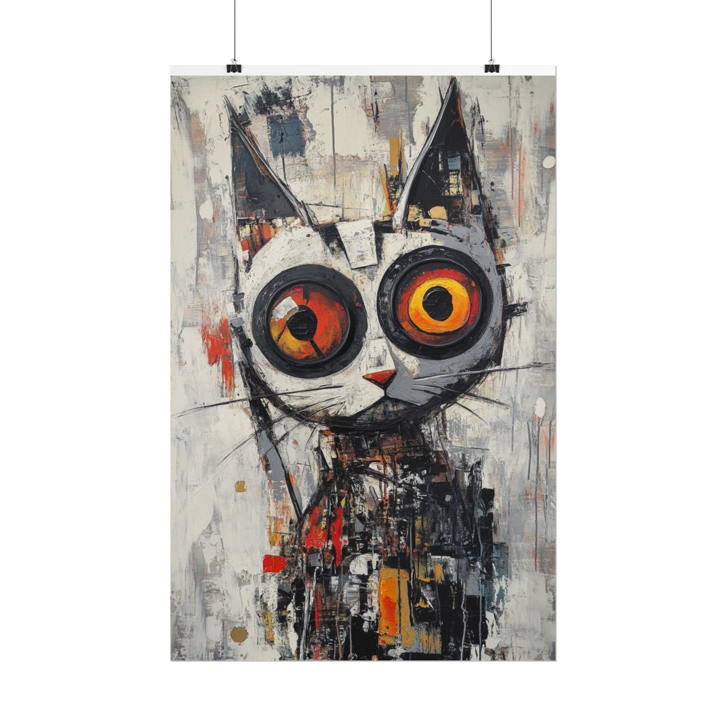 Whimsical Feline - Abstract Cat Art Print