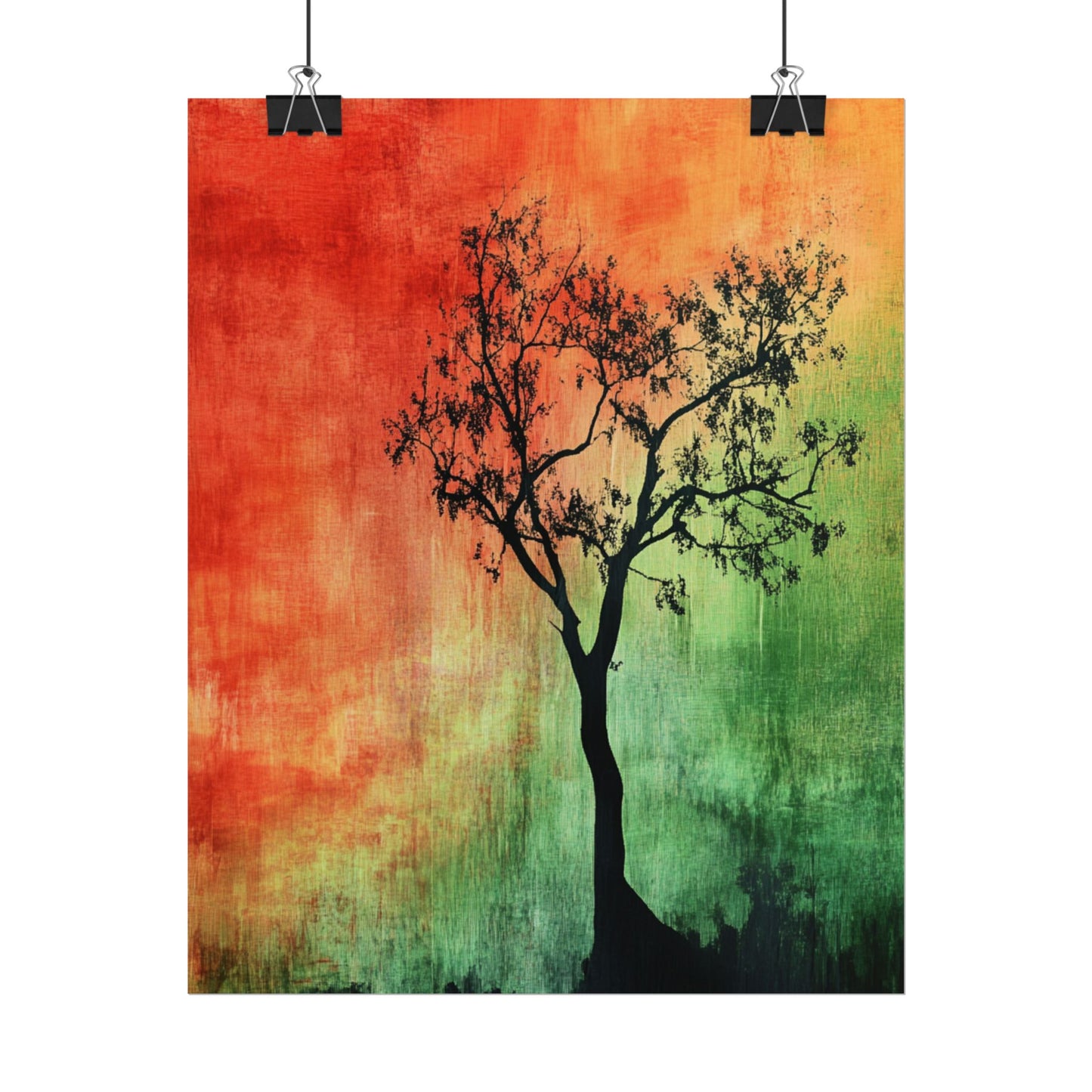 Autumnal Silhouette - Abstract Tree Art Print