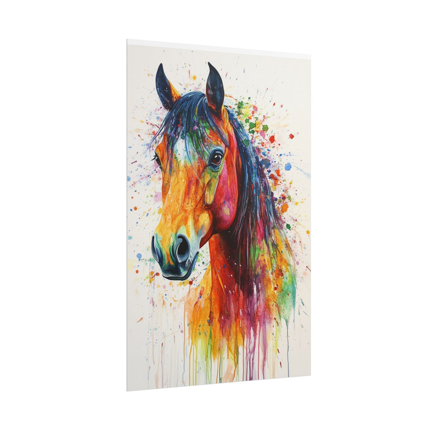 Vibrant Majesty - Abstract Horse Watercolour Art Print