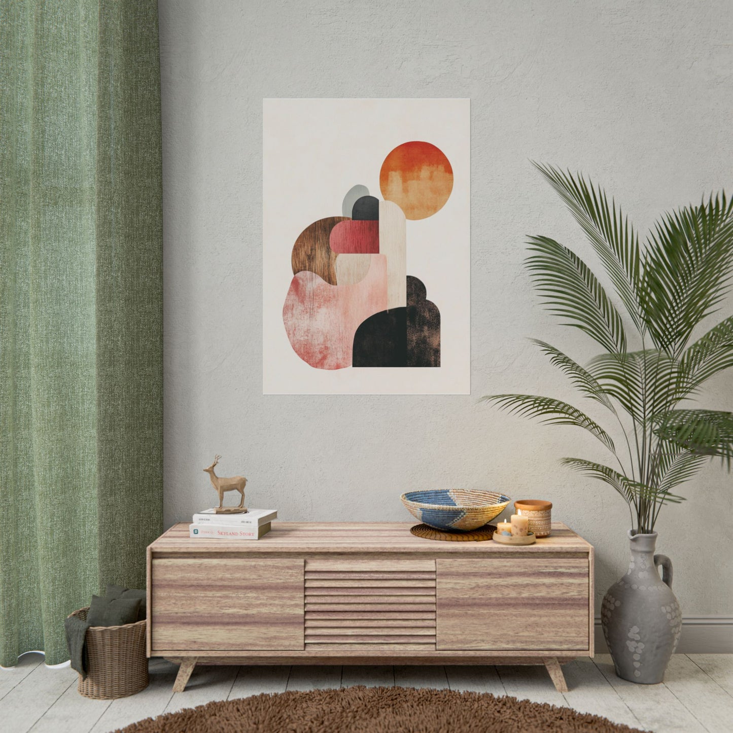 Sunrise Over Form - Abstract Geometric Art Print