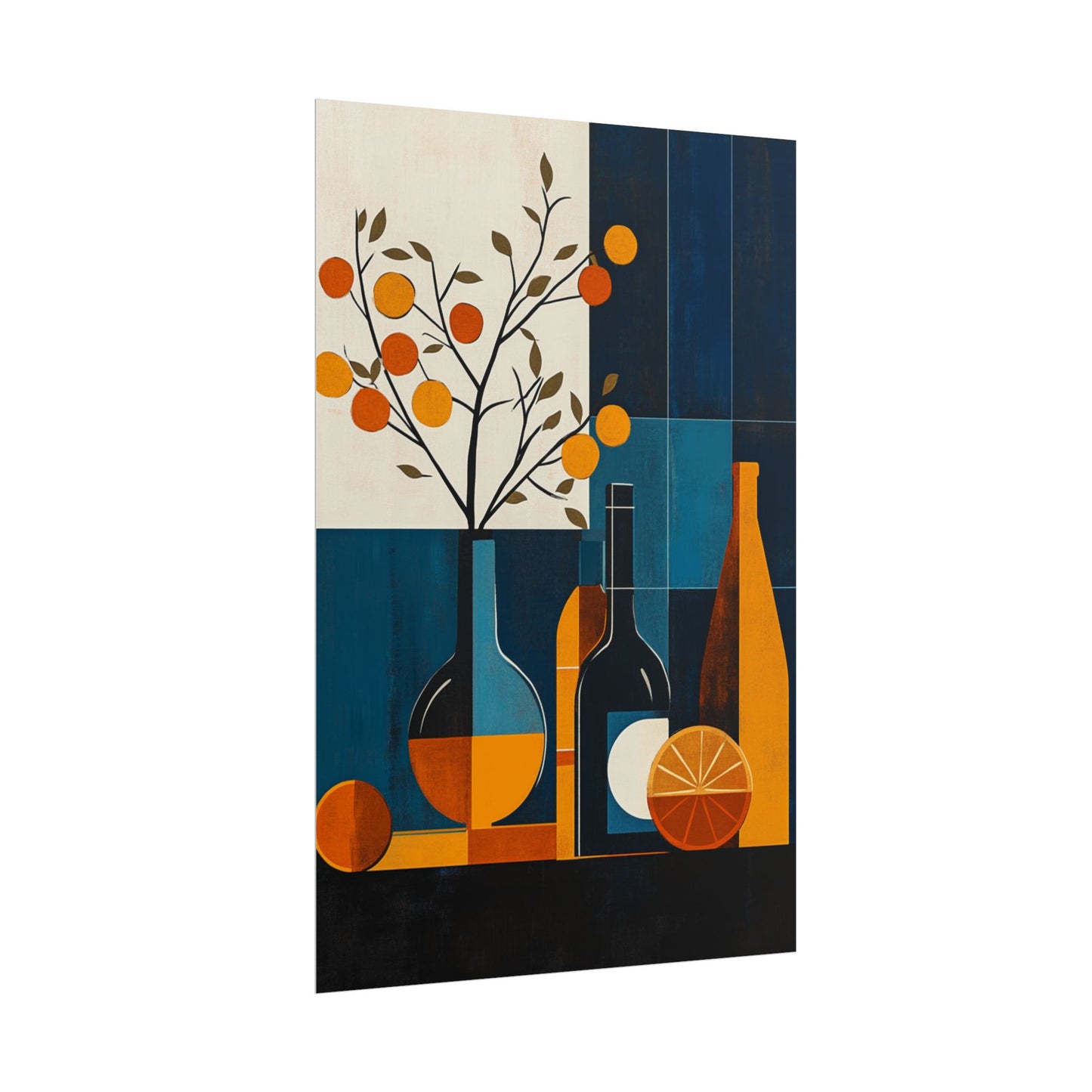 Mid-Century Modern Still Life - Abstract Geometric Art Print