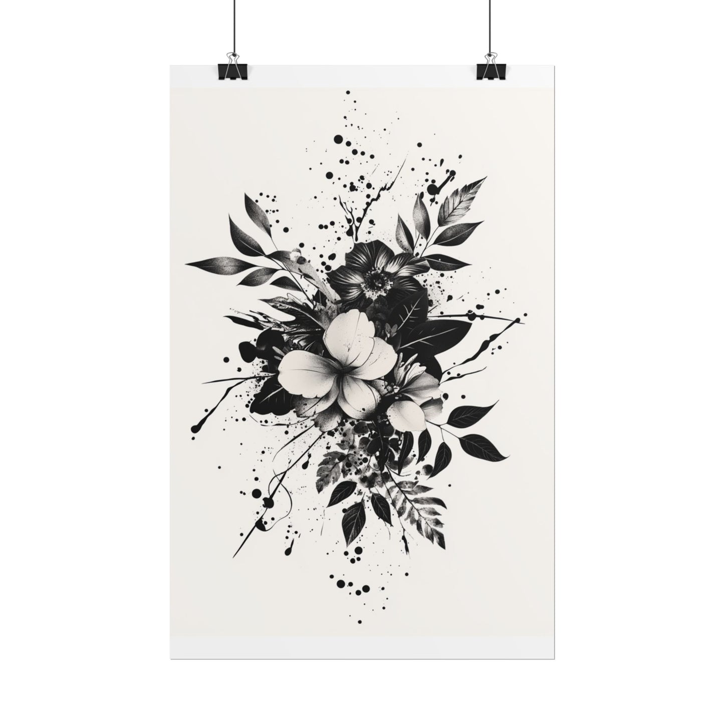 Ink Bloom - Abstract Floral Art Print