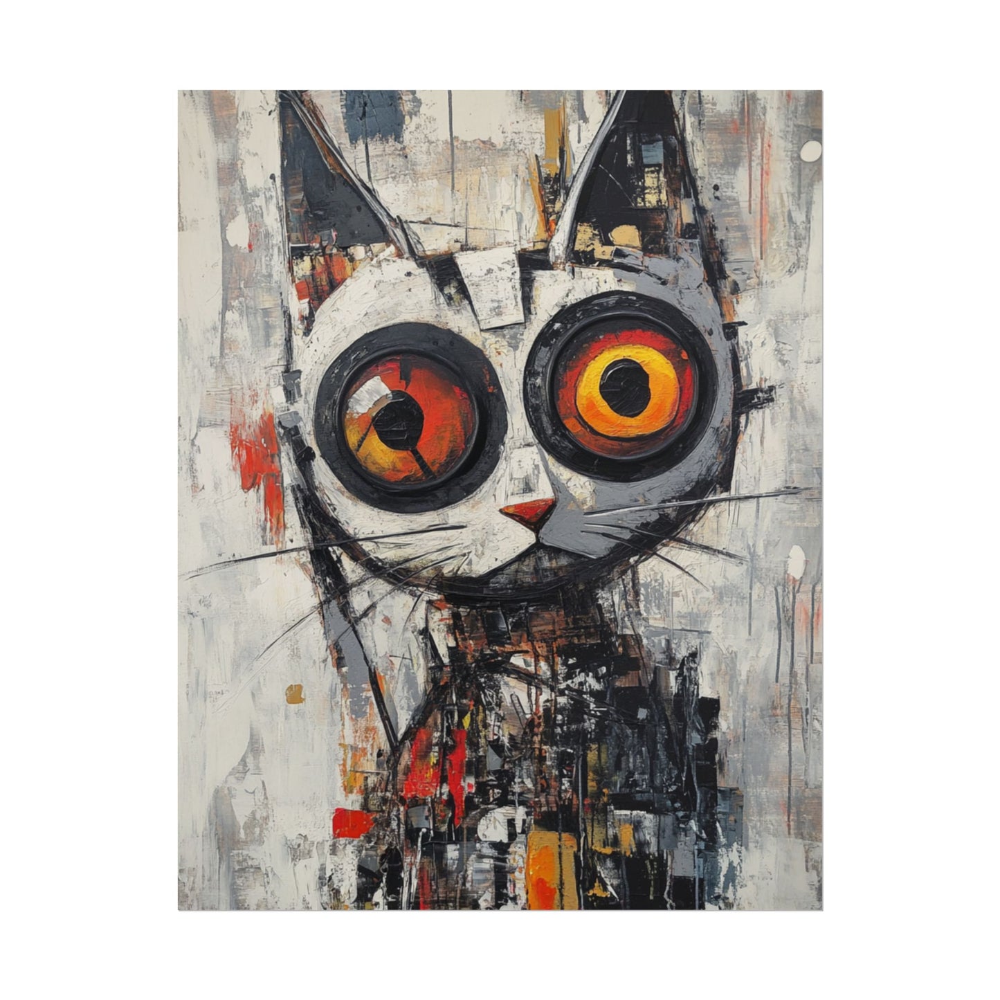 Whimsical Feline - Abstract Cat Art Print