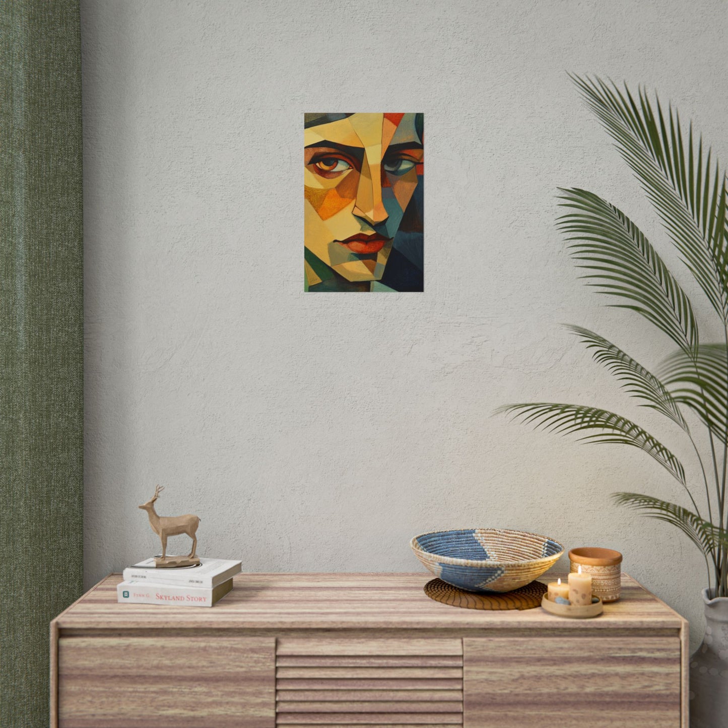 Angular Gaze - Abstract Geometric Portrait Art Print