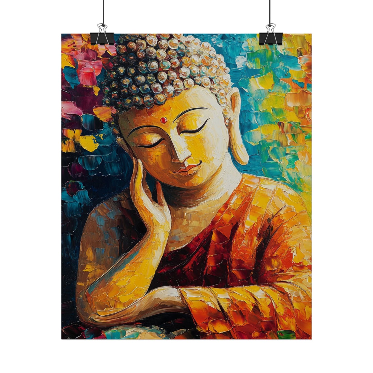 Meditative Buddha - Abstract Expressionism Art Print