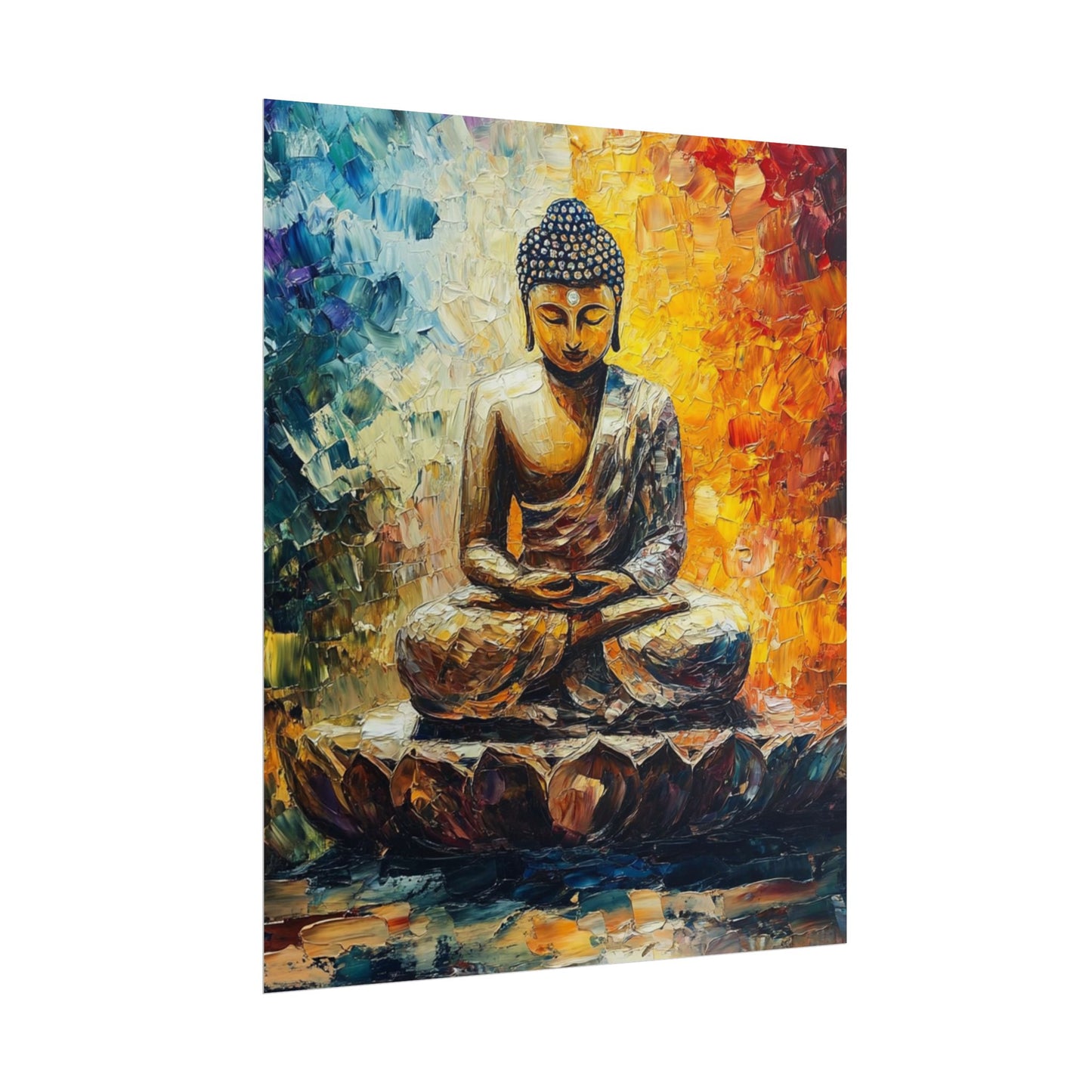 Radiant Buddha - Abstract Meditative Art Print