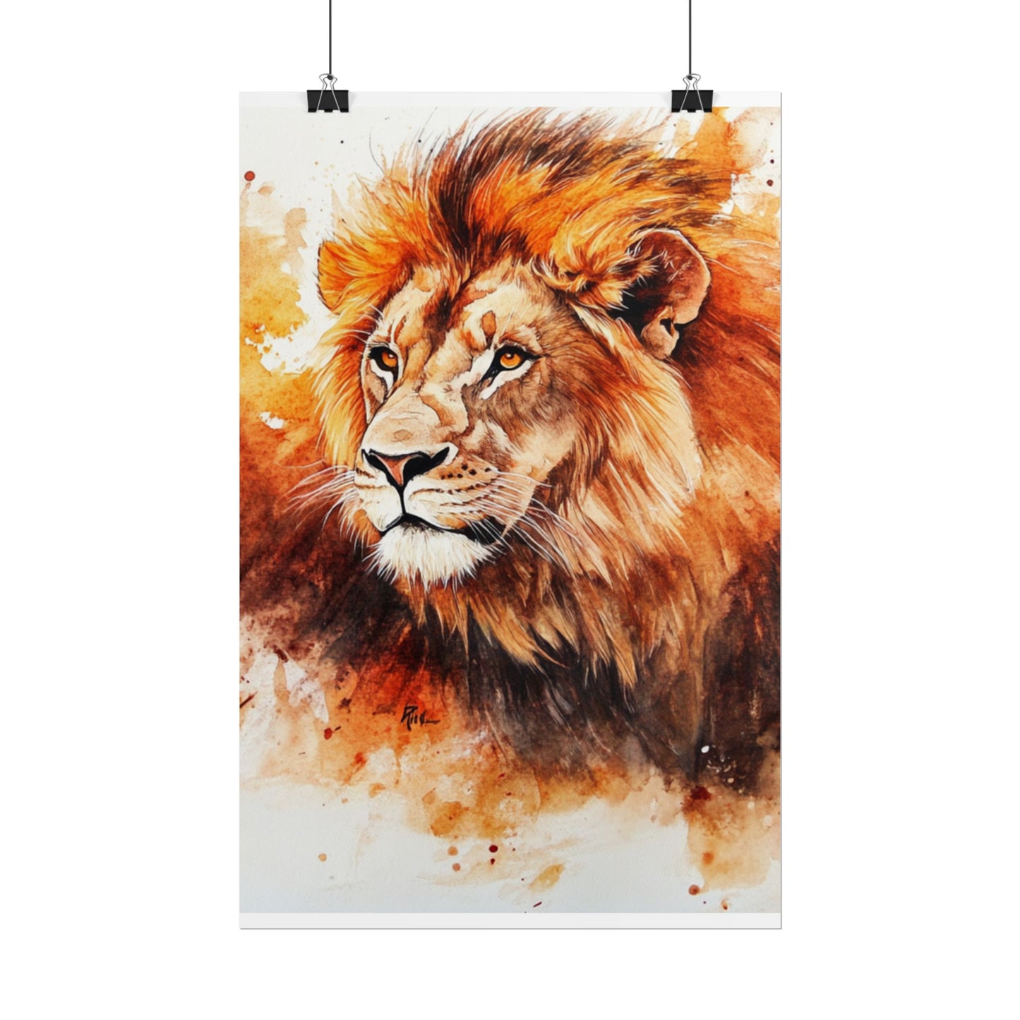 Fierce Elegance - Abstract Lion Art Print