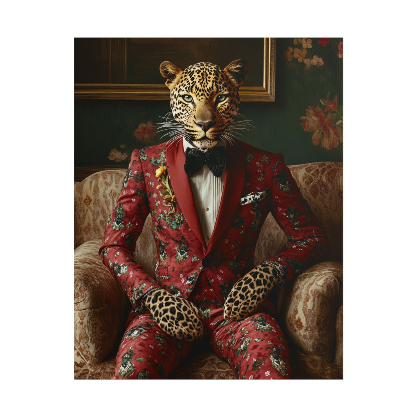 Dapper Leopard - Abstract Portrait of Elegance