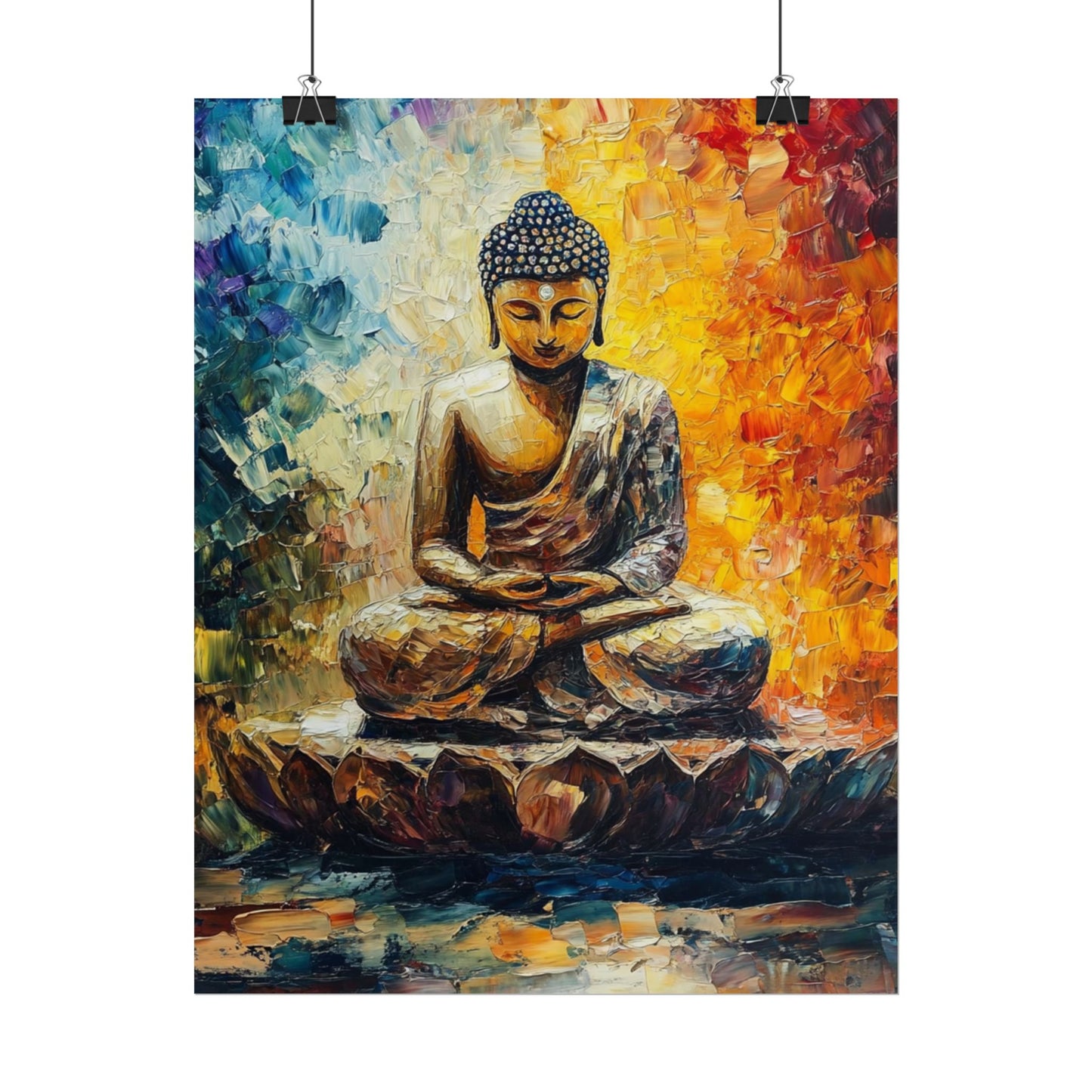 Radiant Buddha - Abstract Meditative Art Print