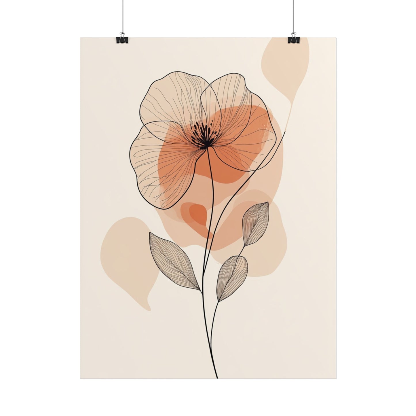 Elegant Bloom - Minimalist Floral Abstract Art