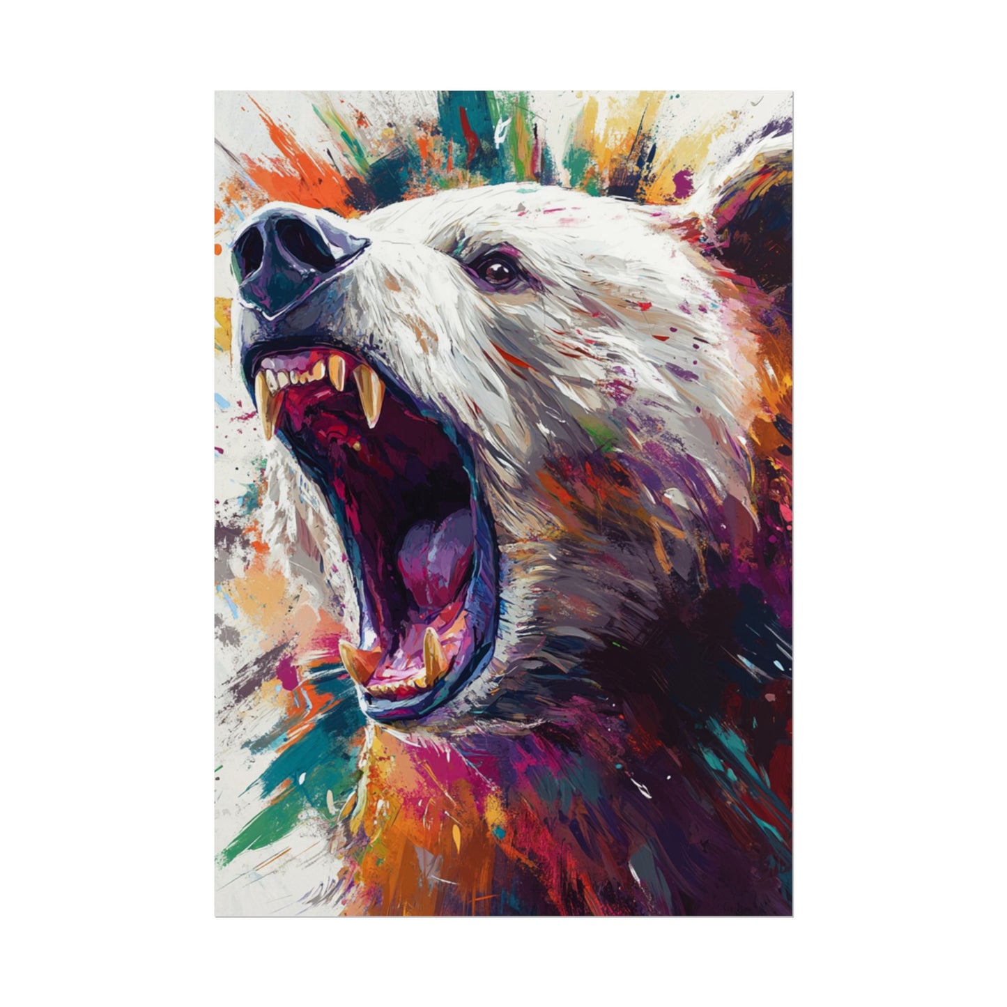 Roar of the Wild - Abstract Bear Art Print