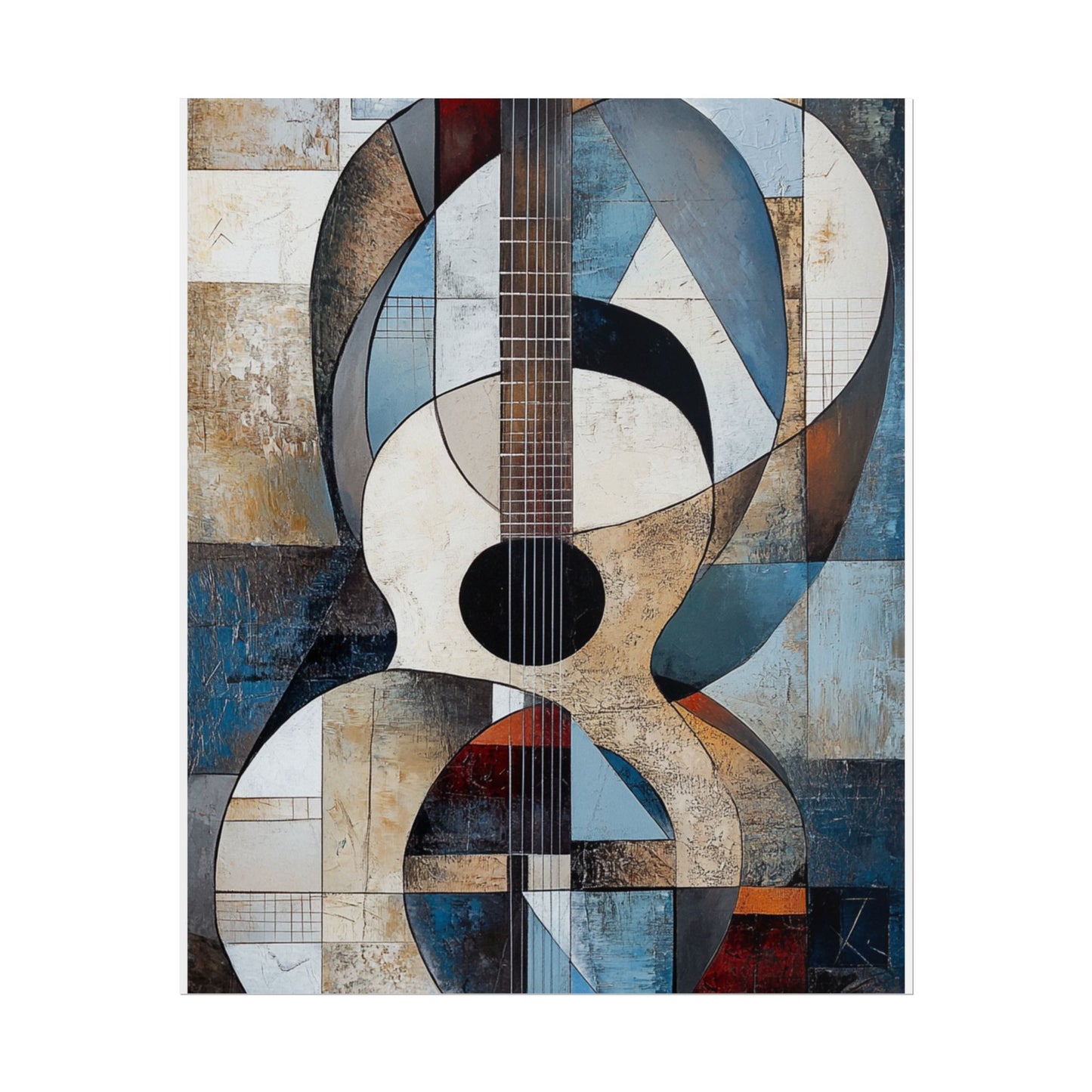 Melodic Abstraction - Geometric Guitar Art