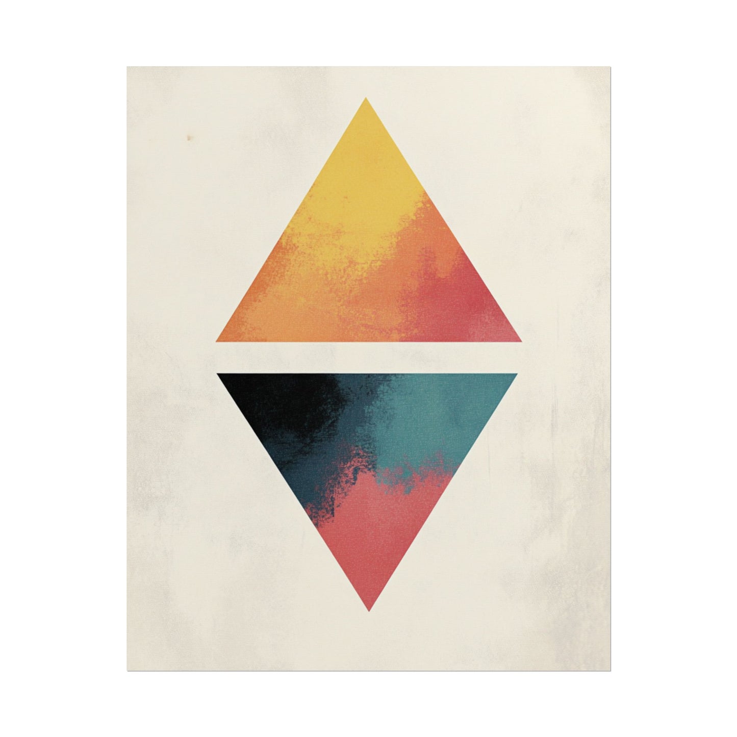 Dual Peaks - Geometric Abstract Art Print