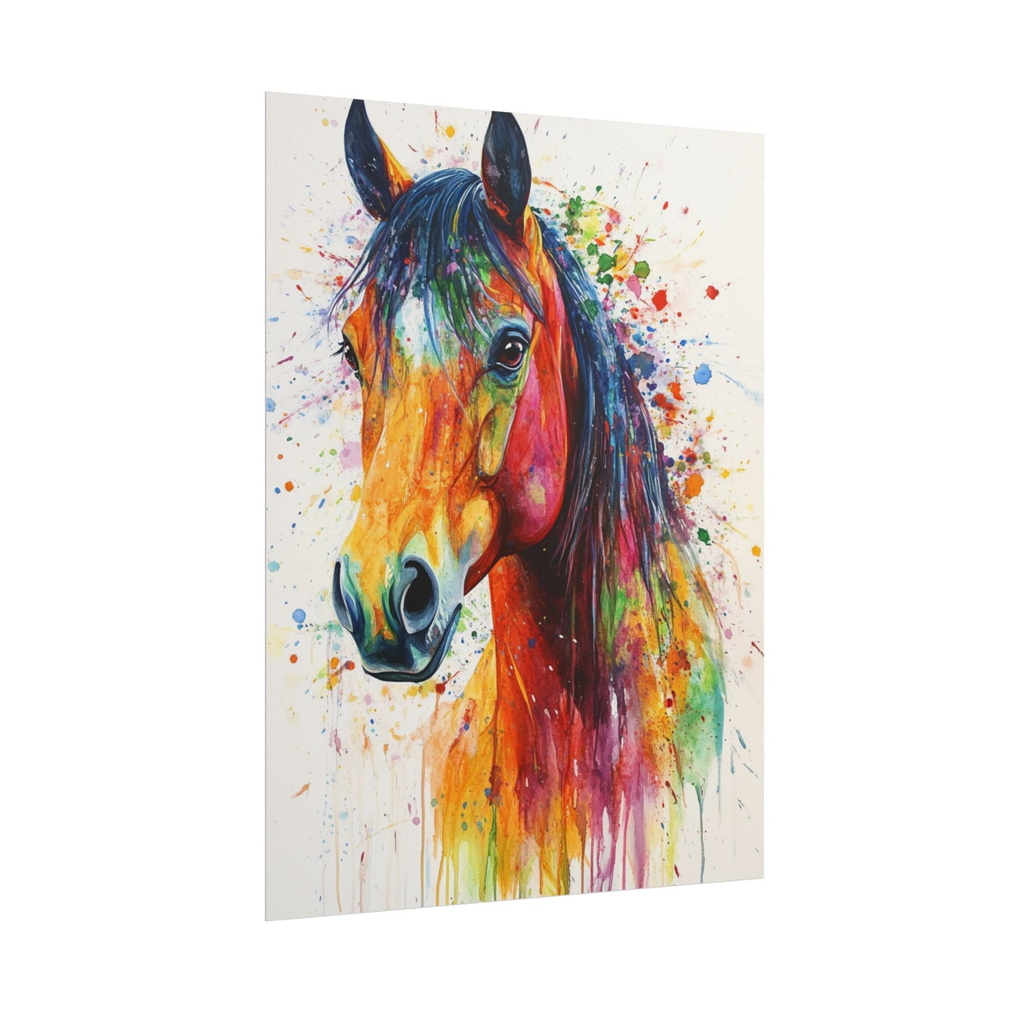 Vibrant Majesty - Abstract Horse Watercolour Art Print