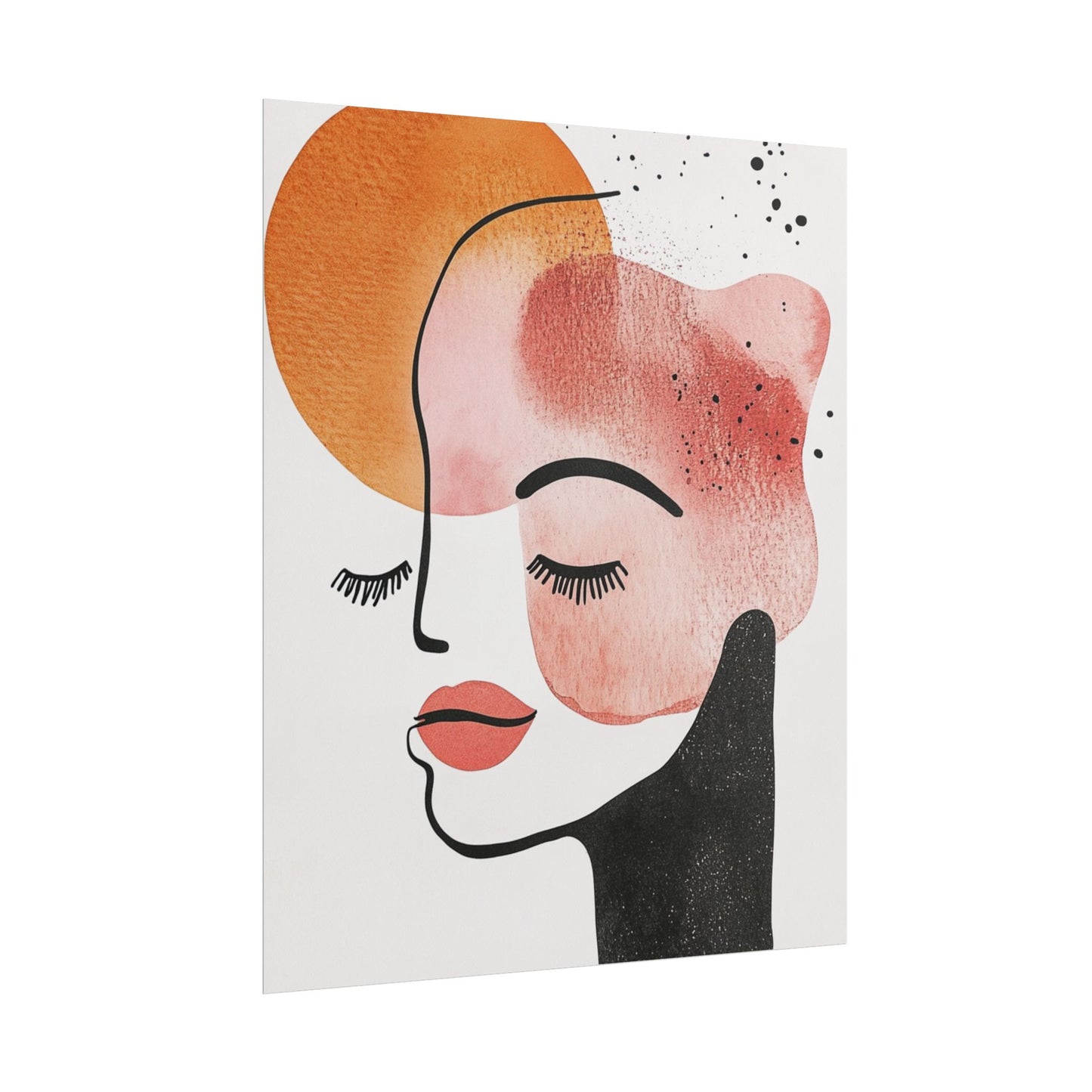 Serene Reflection - Abstract Portrait Art Print