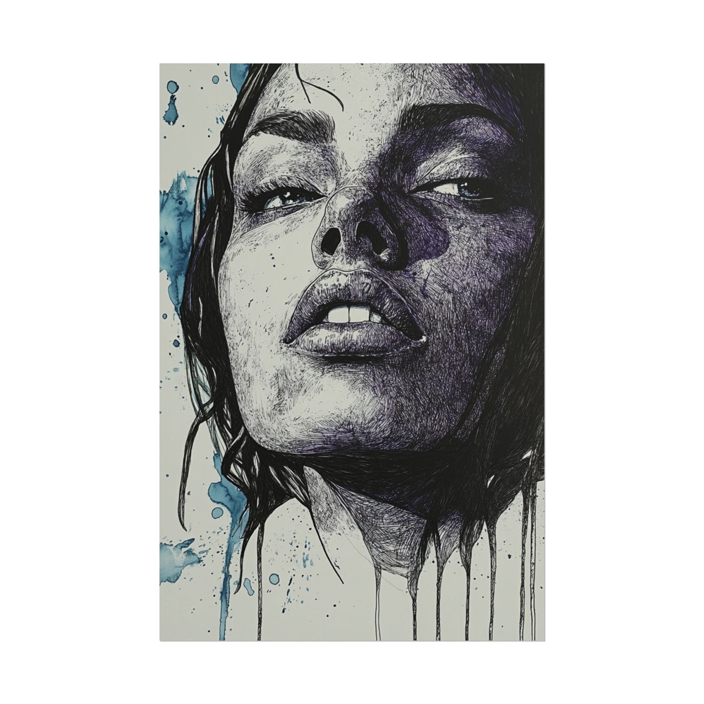 Raw Emotion - Abstract Portrait Print