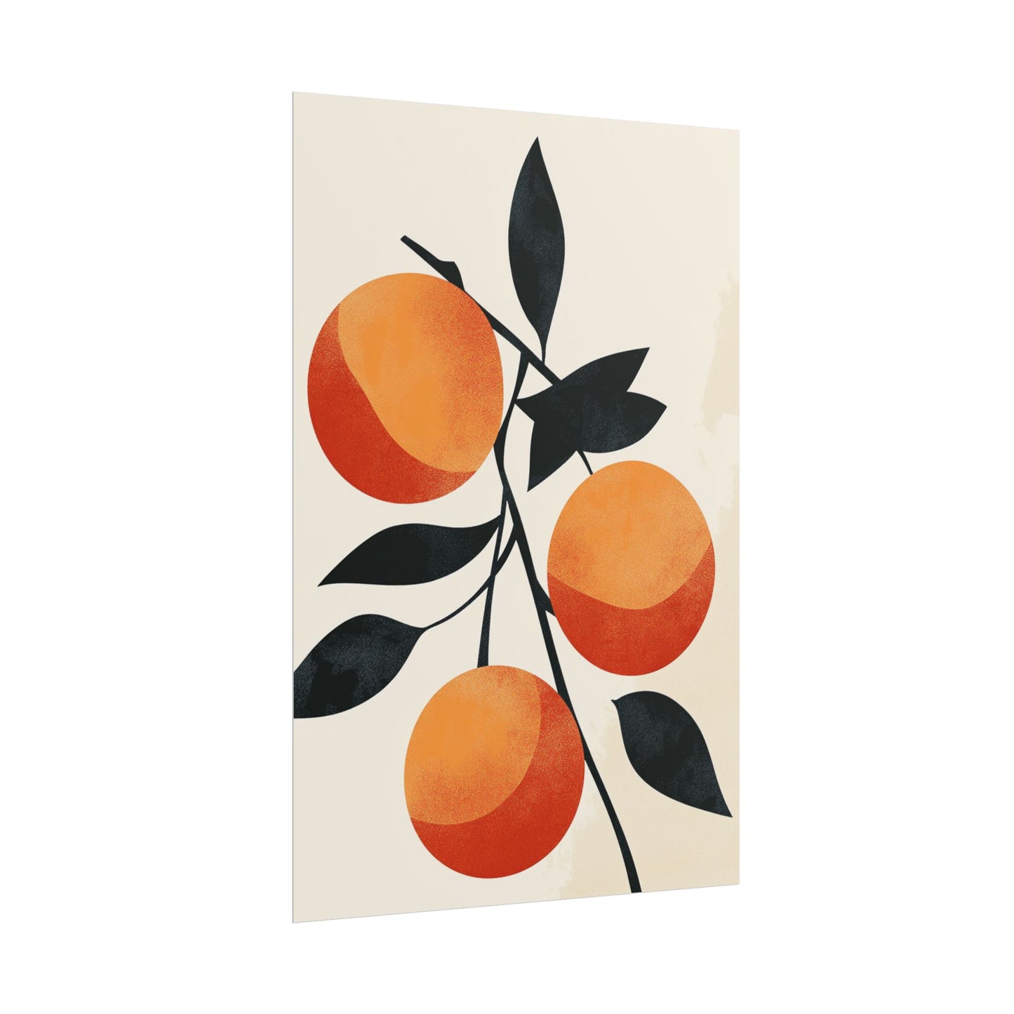 Orange Orchard - Abstract Fruit Illustration