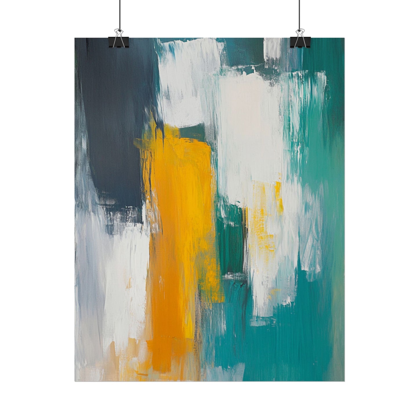 Vibrant Contrasts - Bold Abstract Expressionism Print