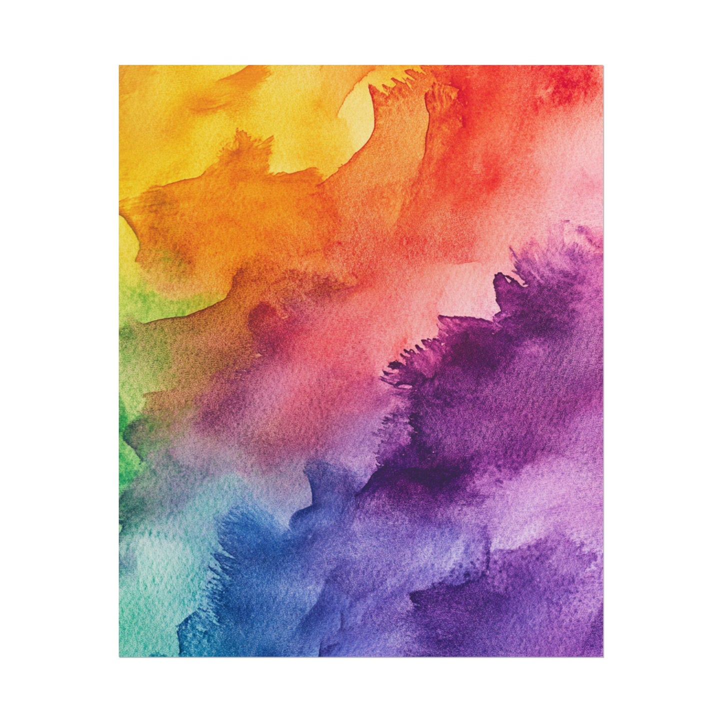 Spectrum of Serenity - Vibrant Abstract Watercolour Art