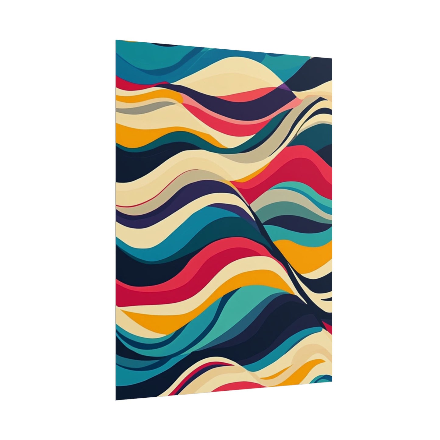 Flowing Waves of Colour - Abstract Art Print