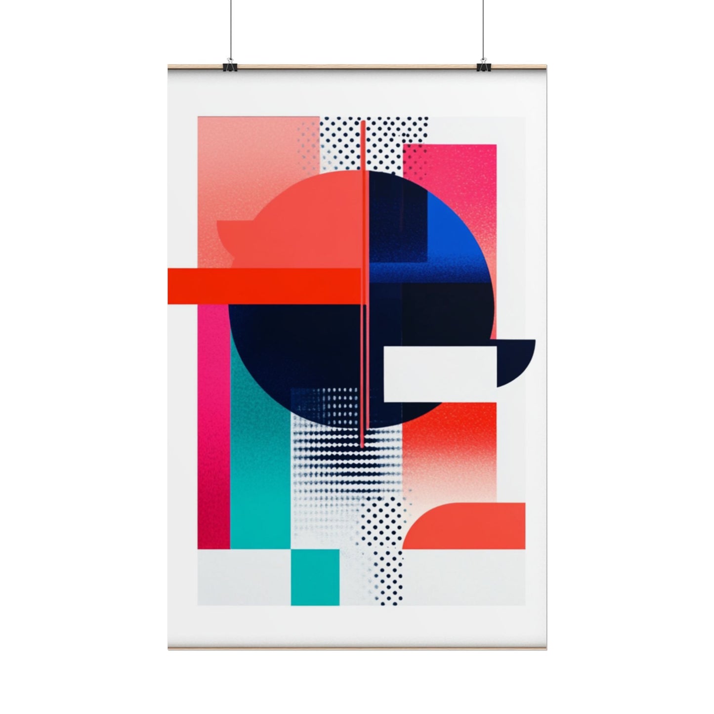 Modern Contrast - Abstract Geometric Art Print