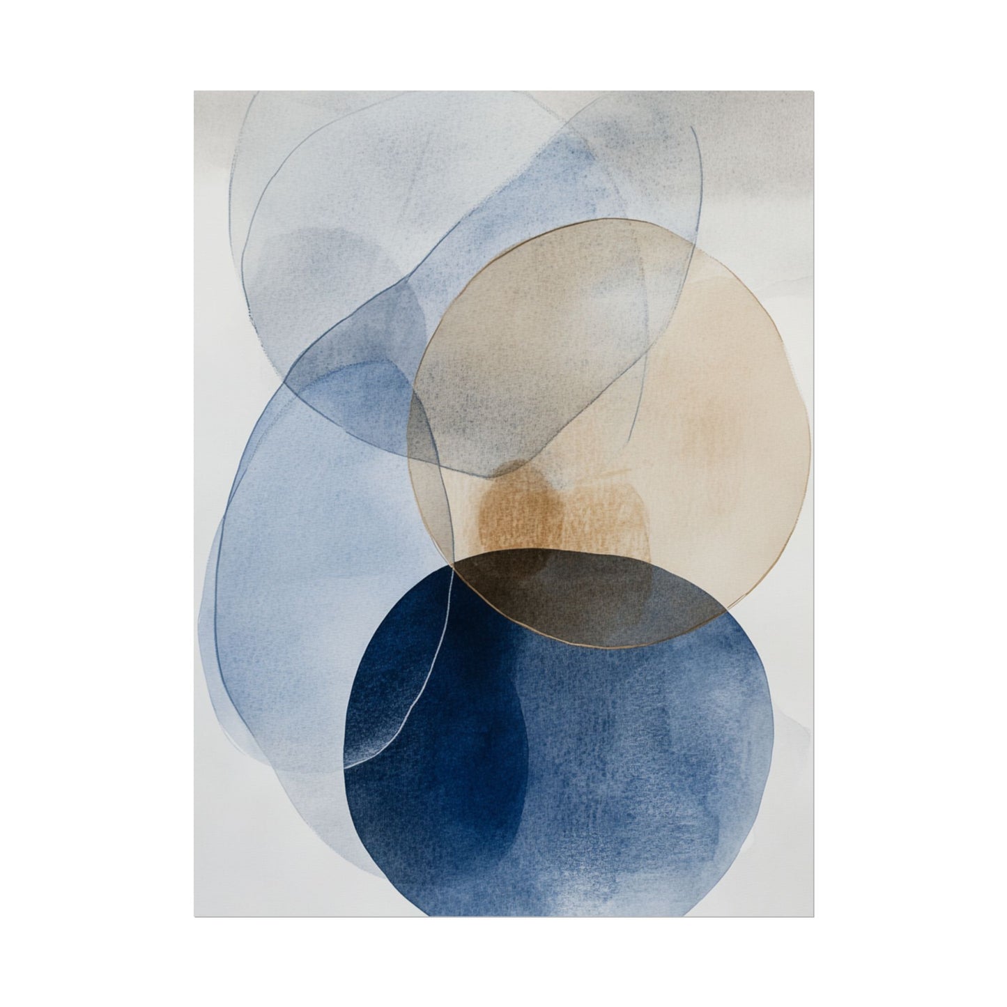 Harmony in Overlap - Abstract Watercolour Circles