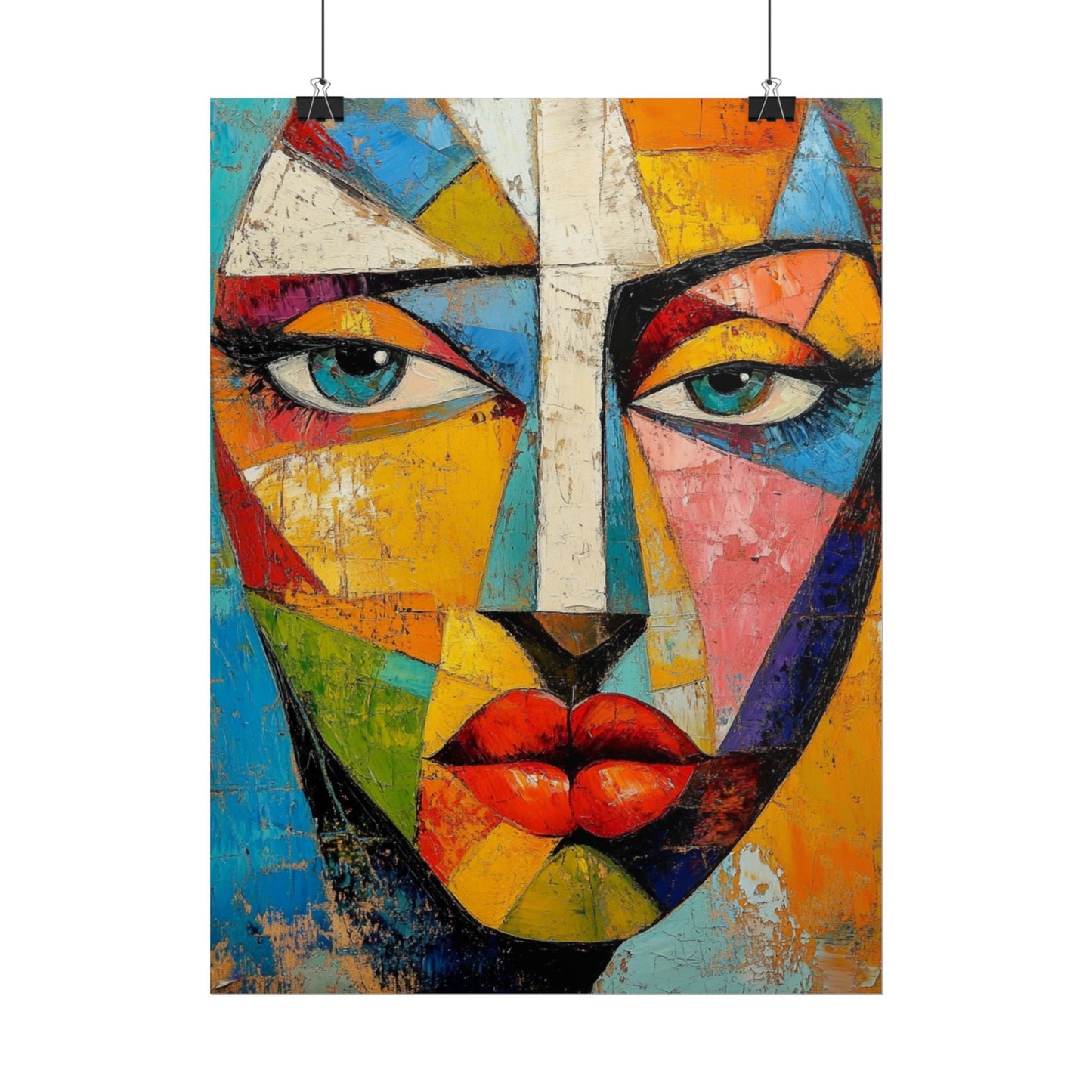 Vibrant Reflections - Abstract Face Art Print