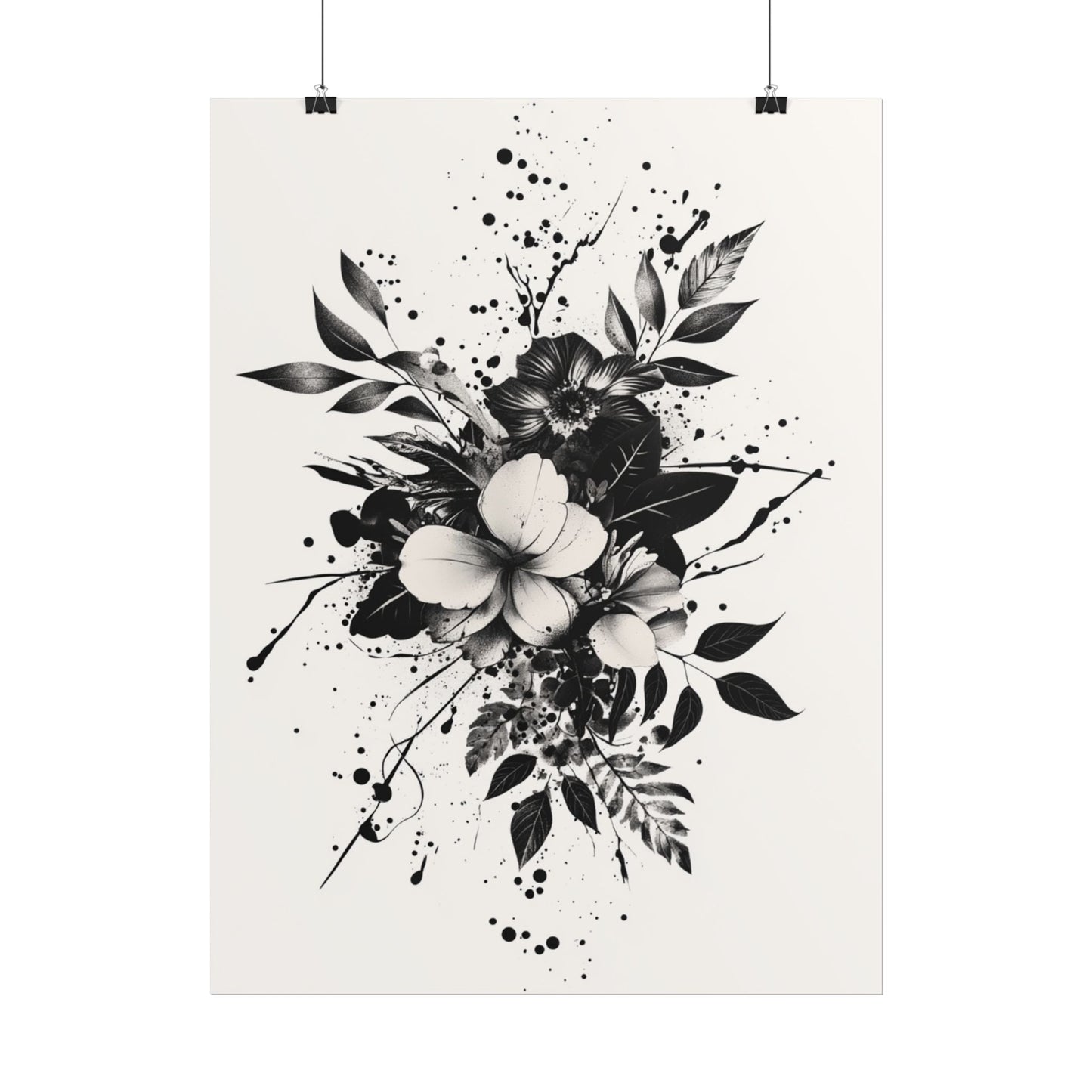 Ink Bloom - Abstract Floral Art Print