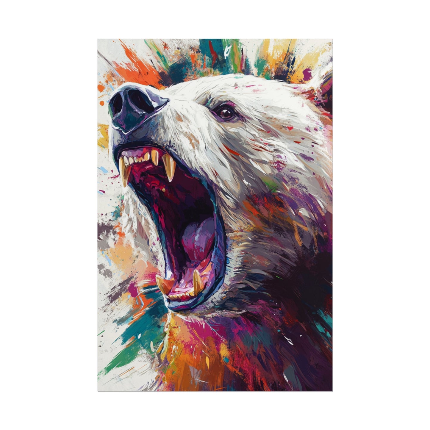 Roar of the Wild - Abstract Bear Art Print