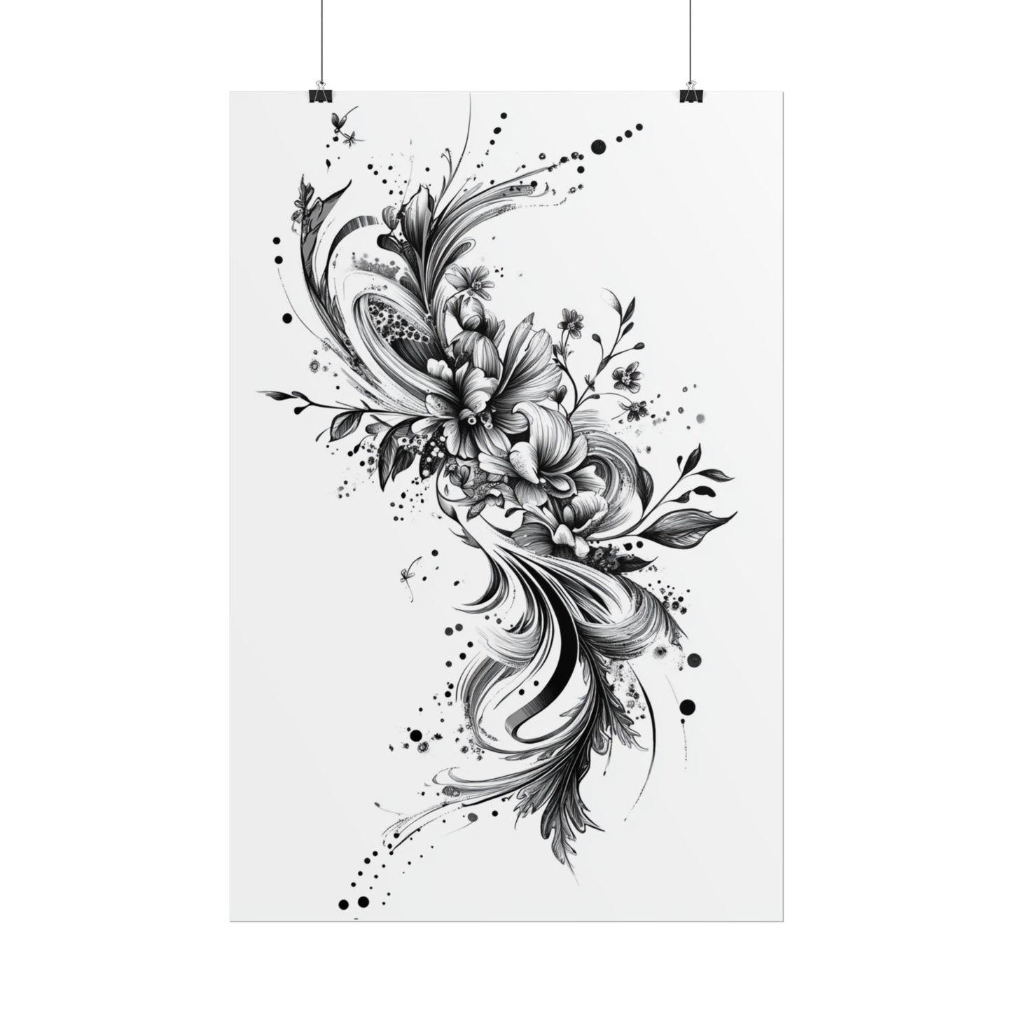 Floral Whirl - Abstract Botanical Art Print