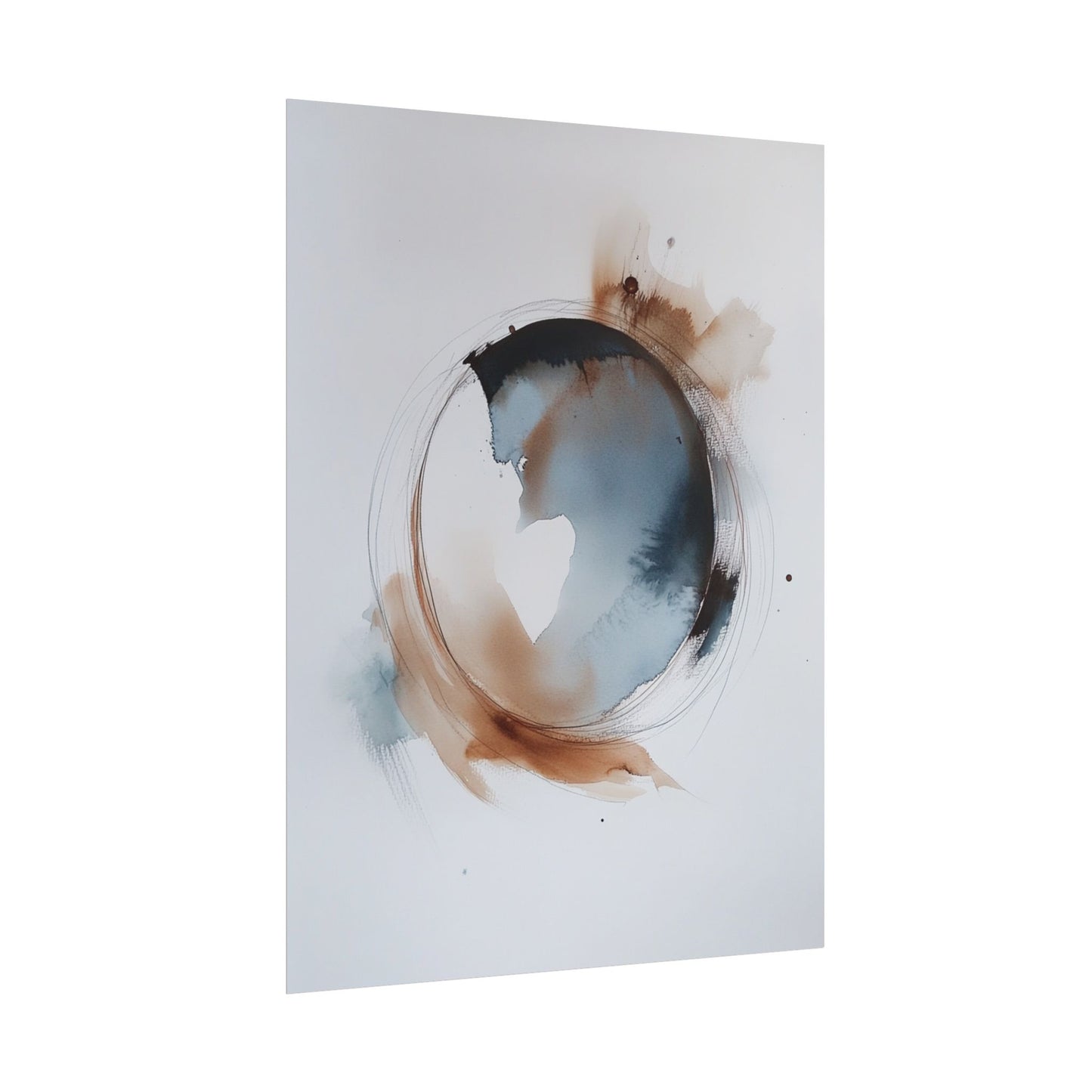 Ethereal Cycles - Minimalist Abstract Watercolour Art