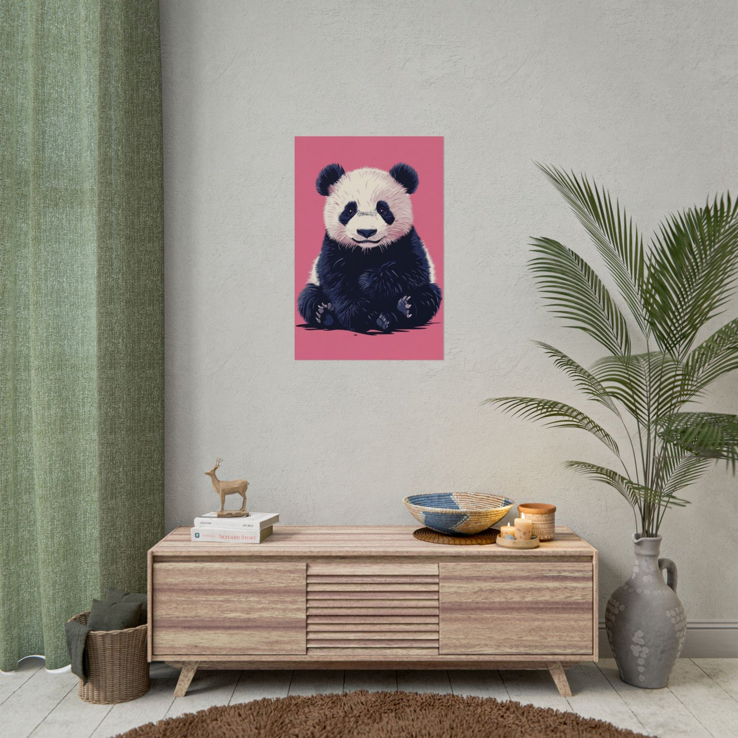 Adorable Panda Bliss - Abstract Art Print