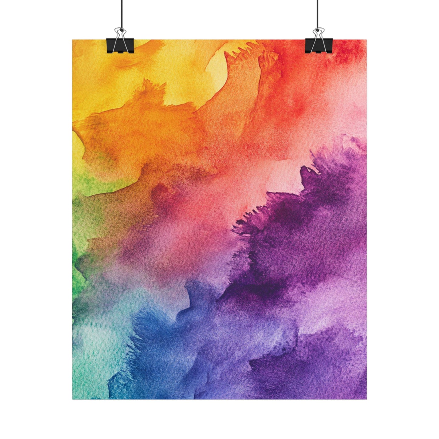 Spectrum of Serenity - Vibrant Abstract Watercolour Art