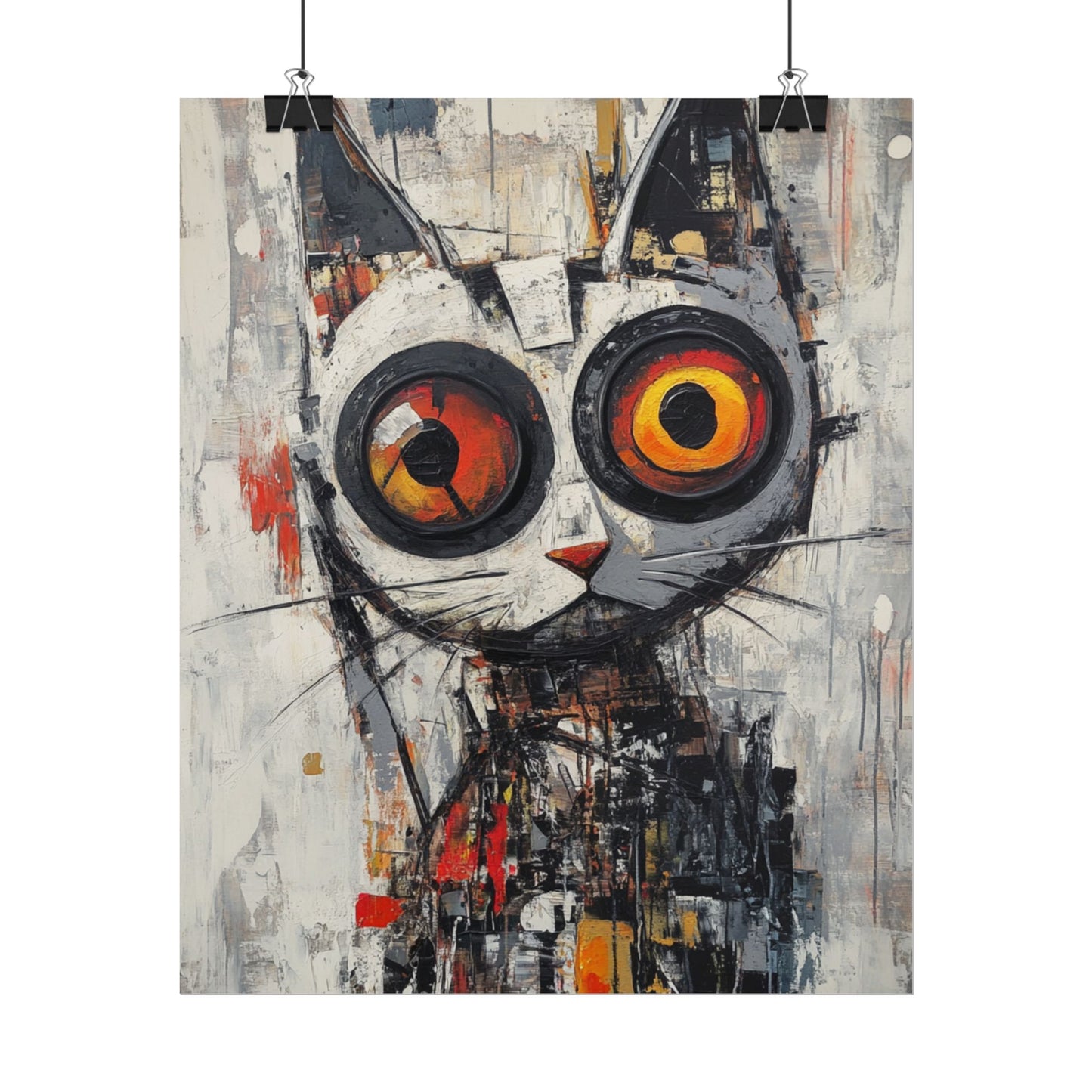 Whimsical Feline - Abstract Cat Art Print