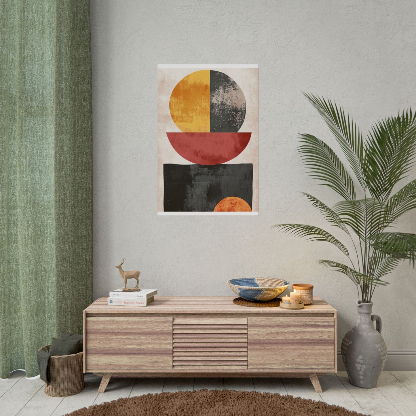 Geometric Balance - Abstract Modern Art Print