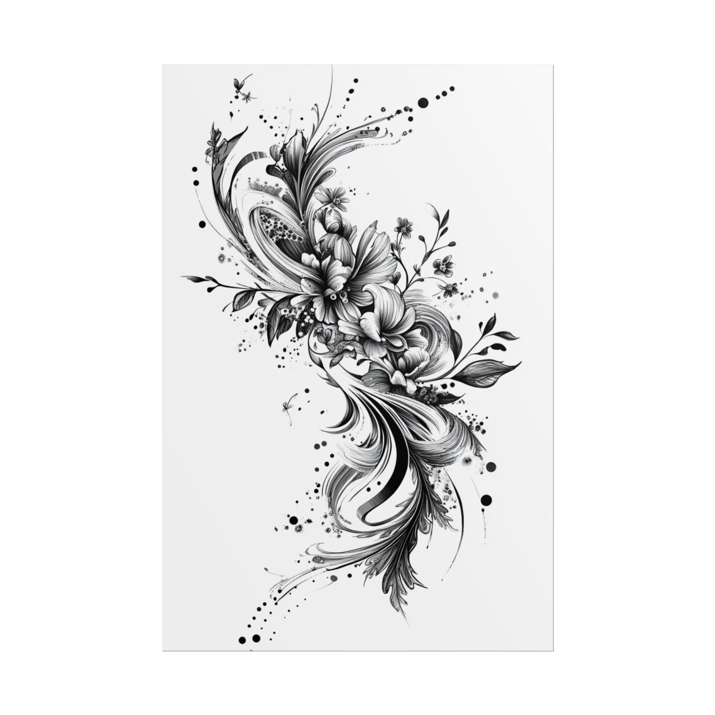 Floral Whirl - Abstract Botanical Art Print