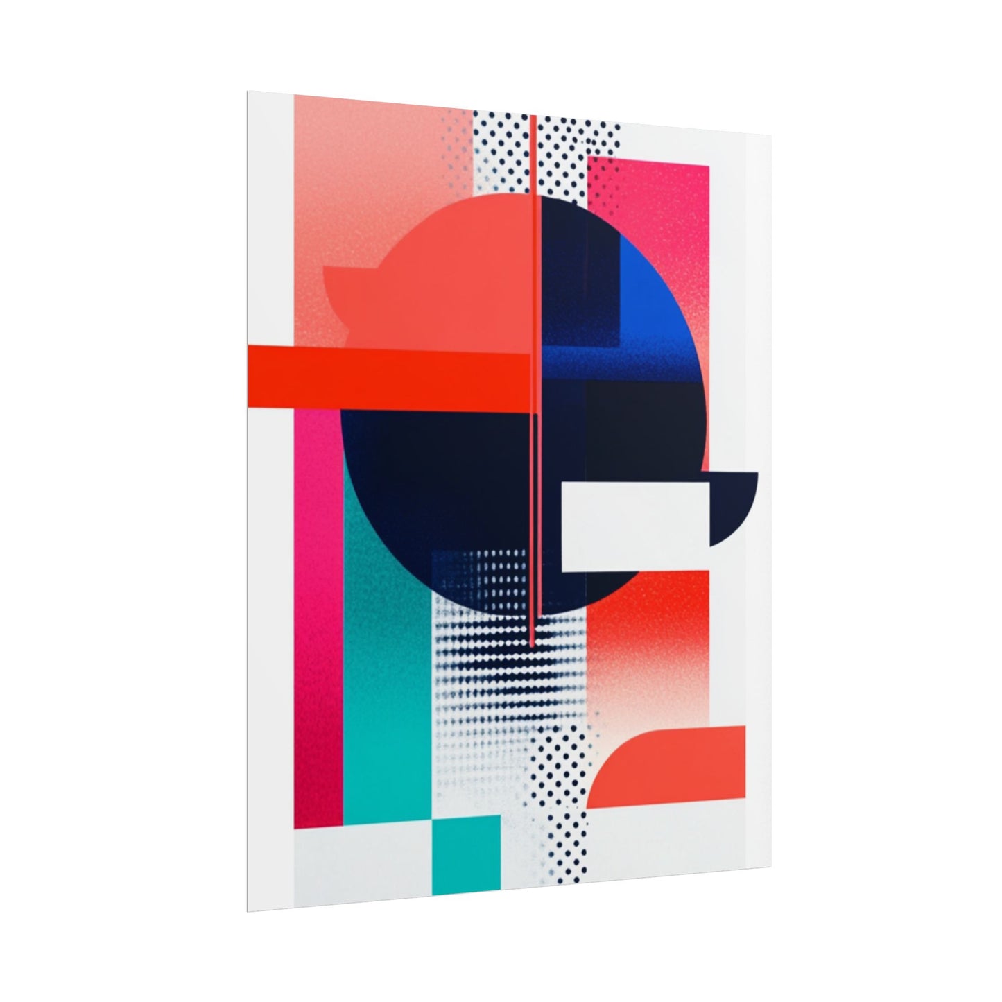 Modern Contrast - Abstract Geometric Art Print