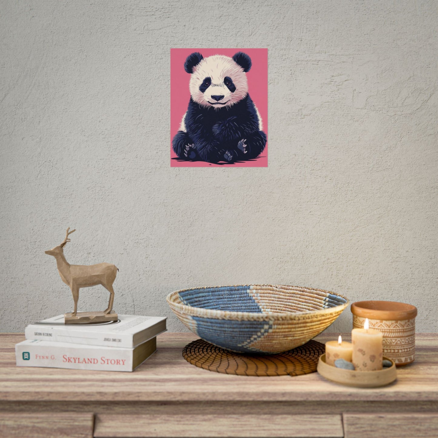 Adorable Panda Bliss - Abstract Art Print